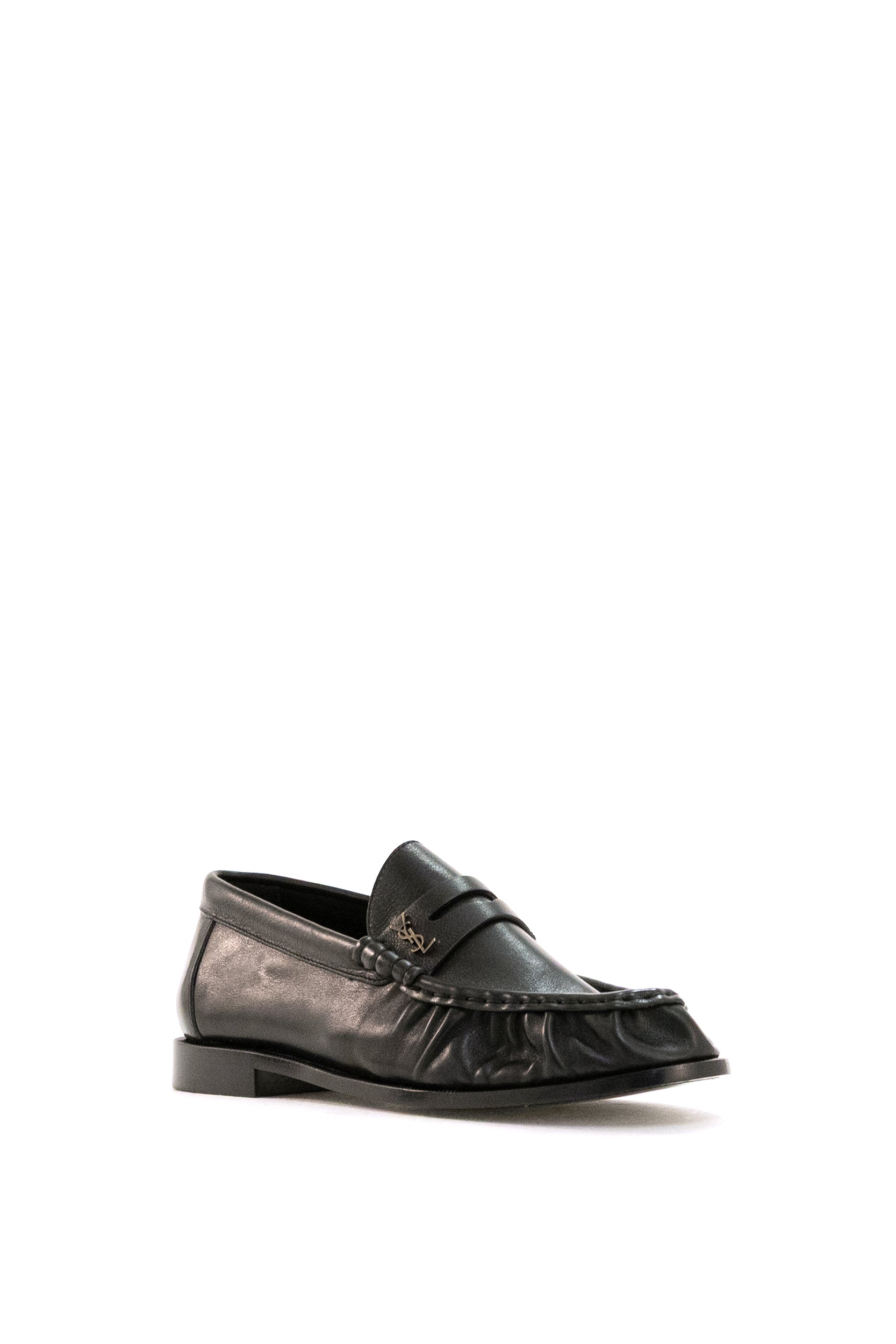 Mocassini Le Loafer in Pelle Opaca<BR/> 818908 25VAA 1000 SAINT LAURENT