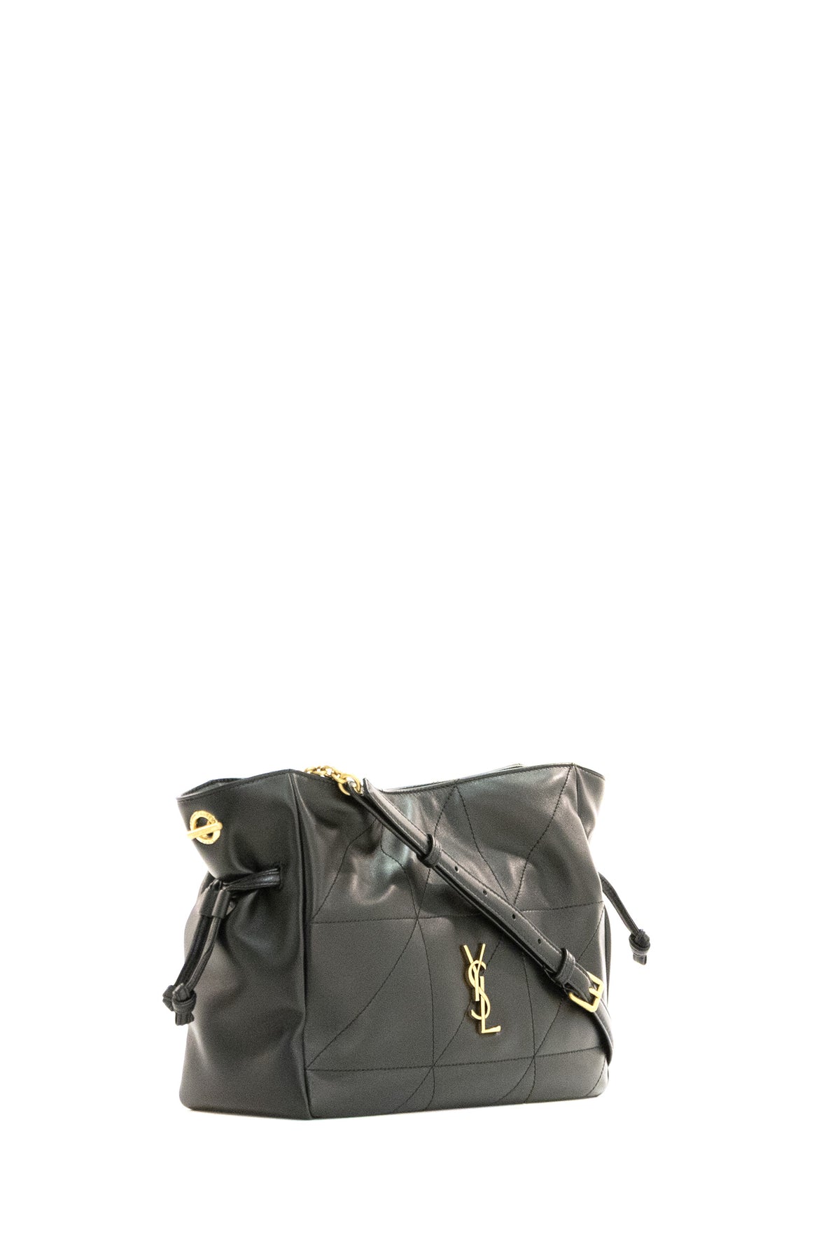 SAINT LAURENT Soft Lambskin Clutch Bag, Black, view 2