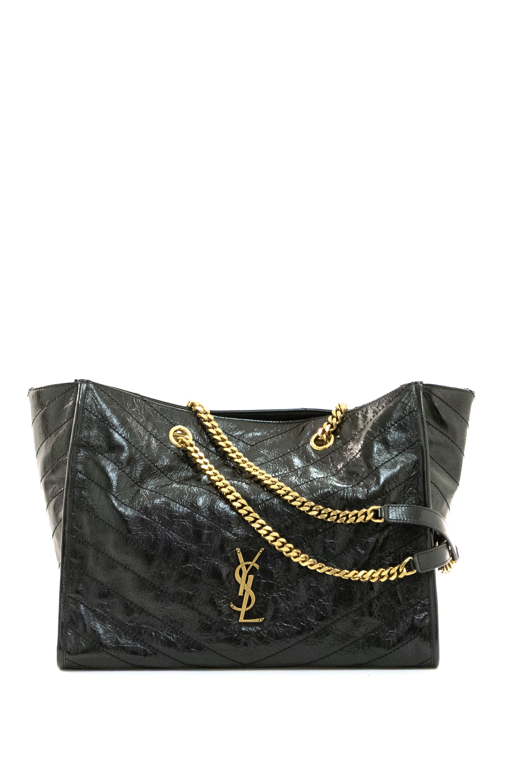 Borsa Shopping Niki in Pelle Vintage<BR/> 871151 0EN07 1000 SAINT LAURENT