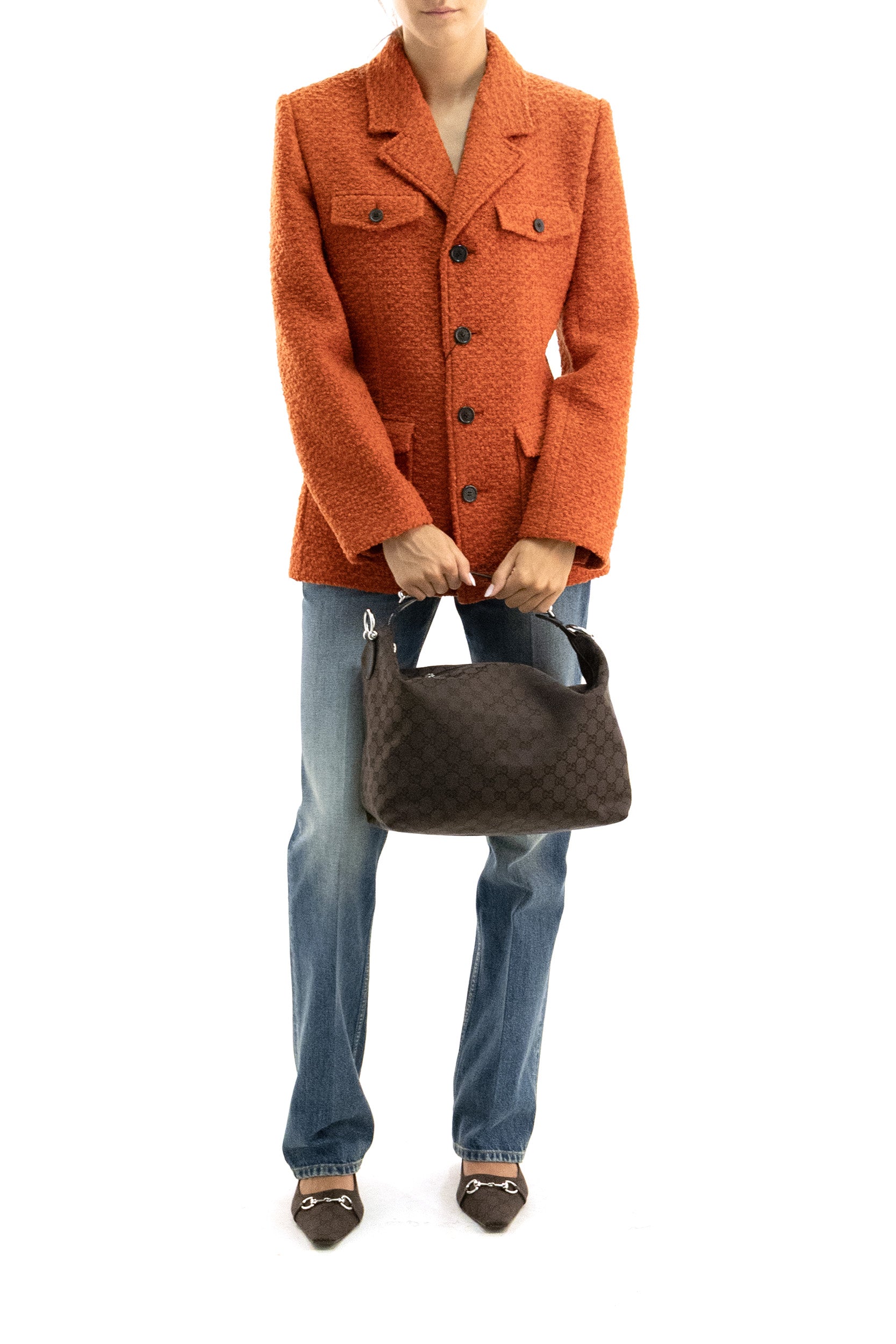 Giacca in Tweed di Misto Lana<BR/> 873530 Y7D30 7070 SAINT LAURENT