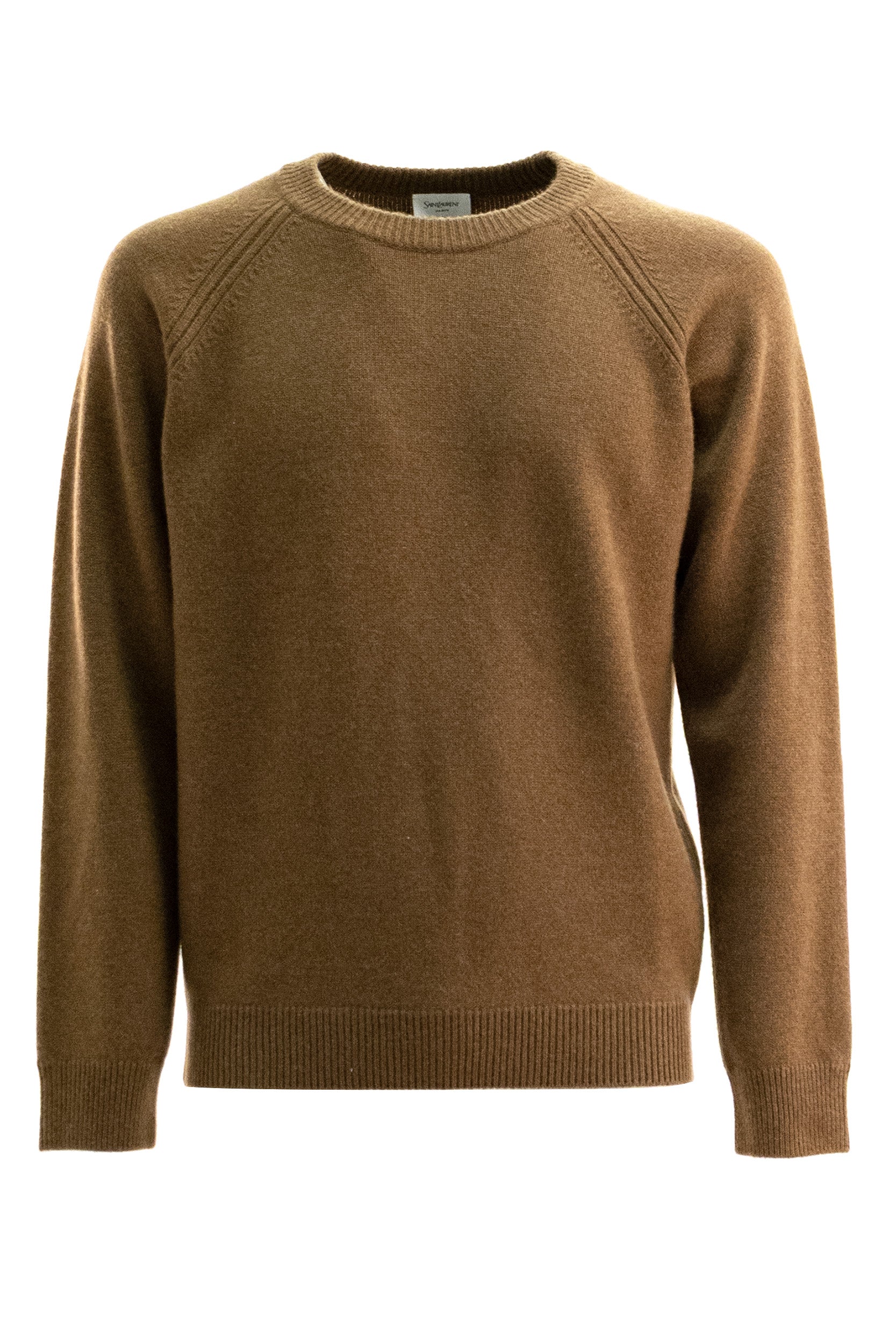 Pullover in cashmere color marrone bruciato<BR/> 876821 Y77MT 2473 SAINT LAURENT