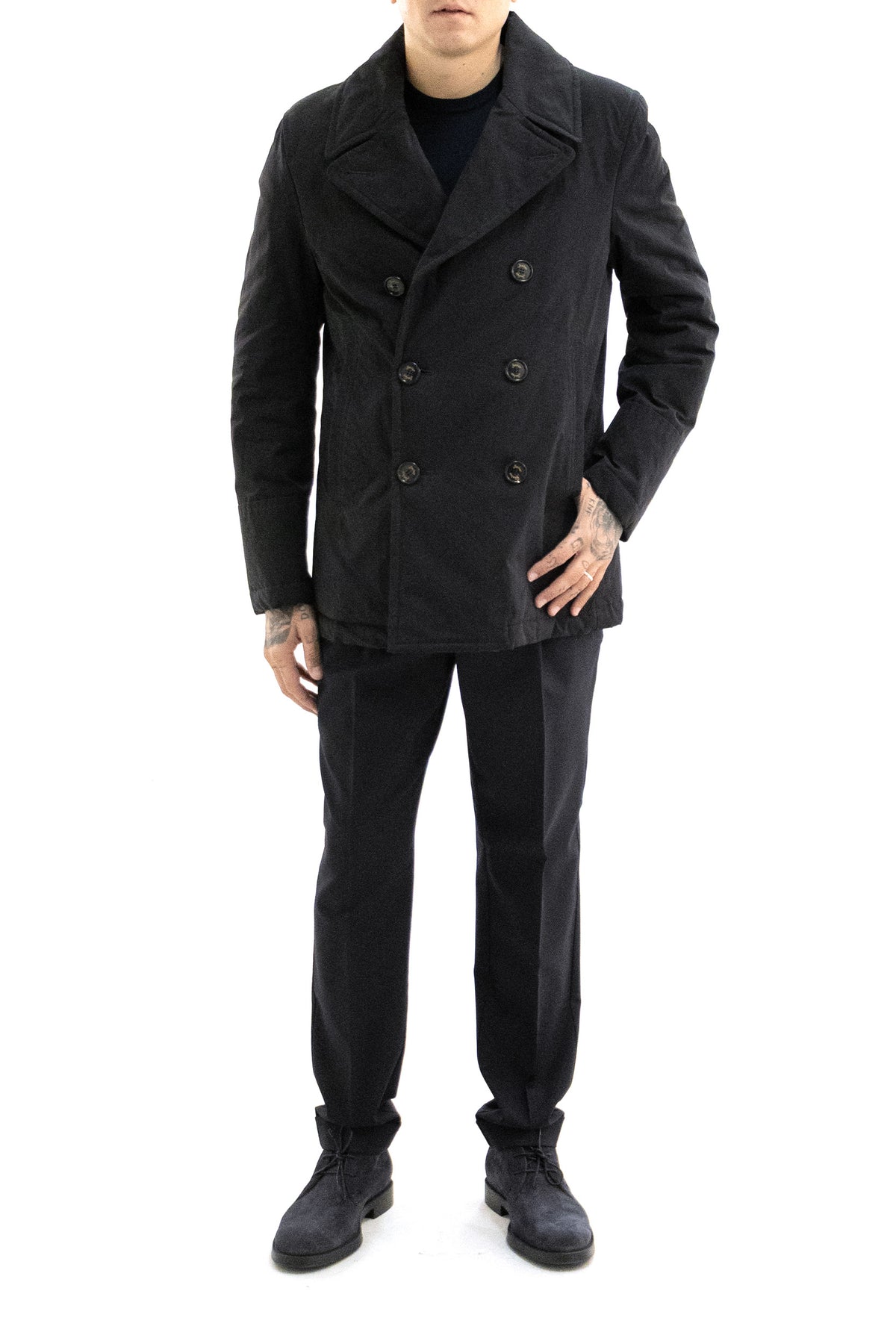 SEALUP Peacoat in Cotone Tecnico, Blu, vista 2