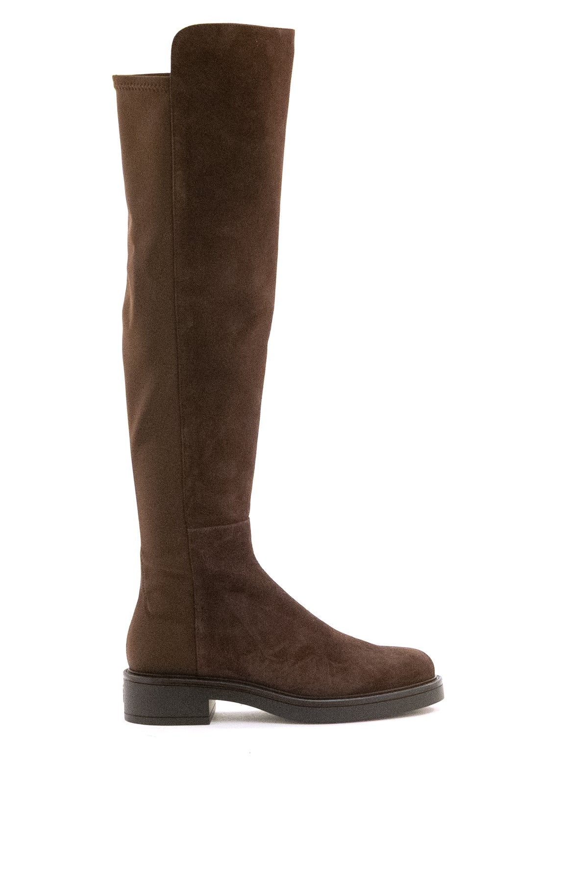 STUART WEITZMAN Stivali Celia in suede e gabardine di colore marrone