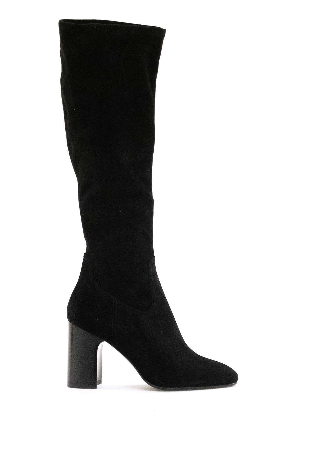 STUART WEITZMAN Stivali Mulberry in suede stretch di colore nero