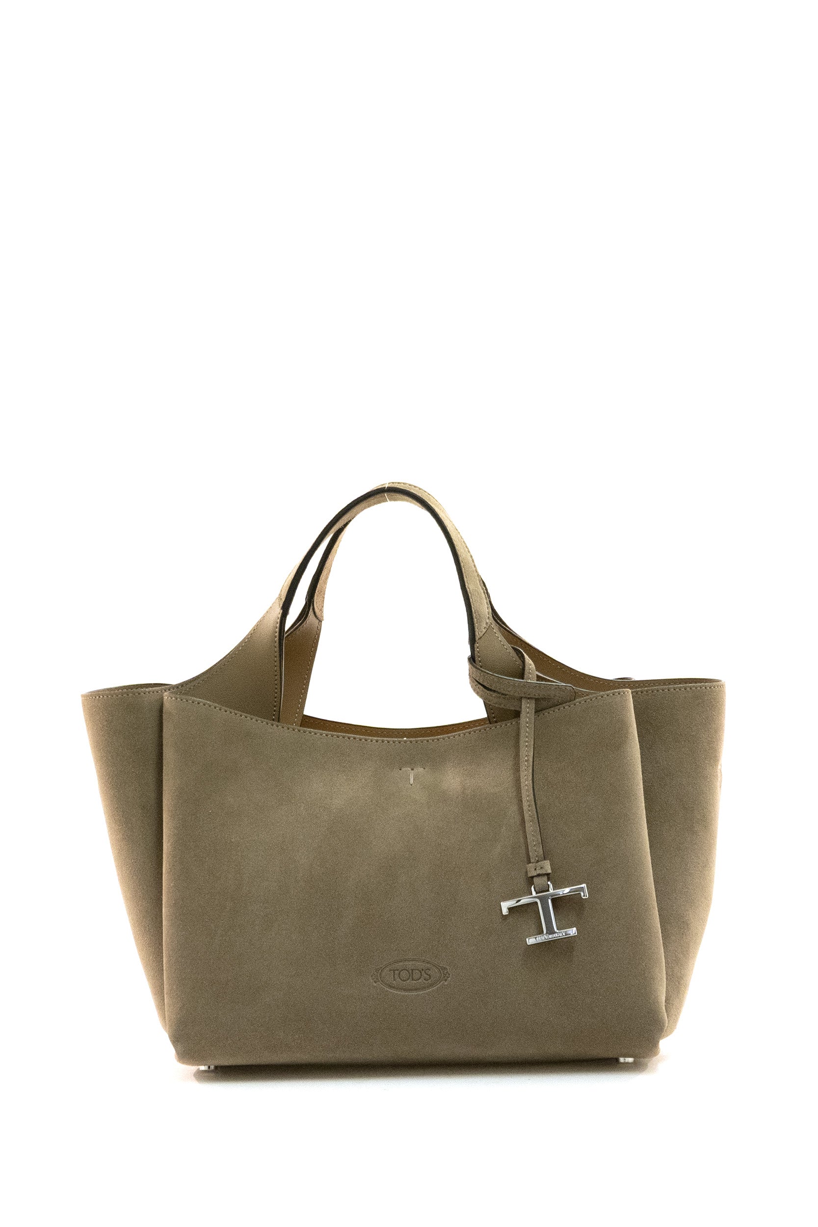 TOD'S Beige suede handbag, Multi