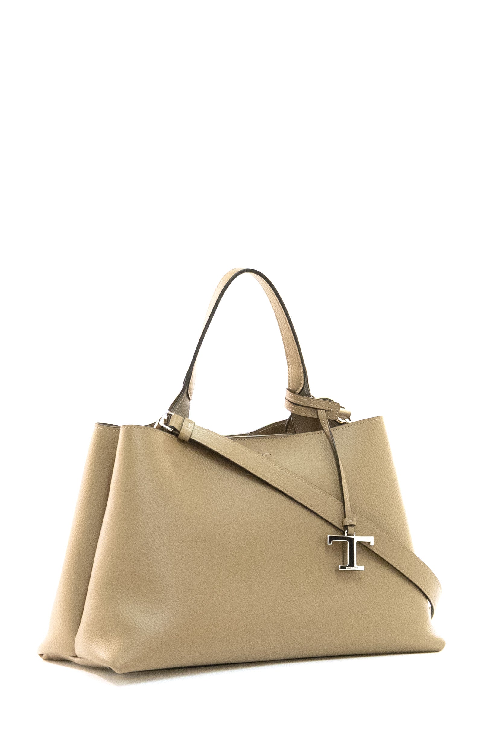 Borsa in pelle martellata color fango<BR/> XBWAPAJ9300QRI 6L31 TOD'S
