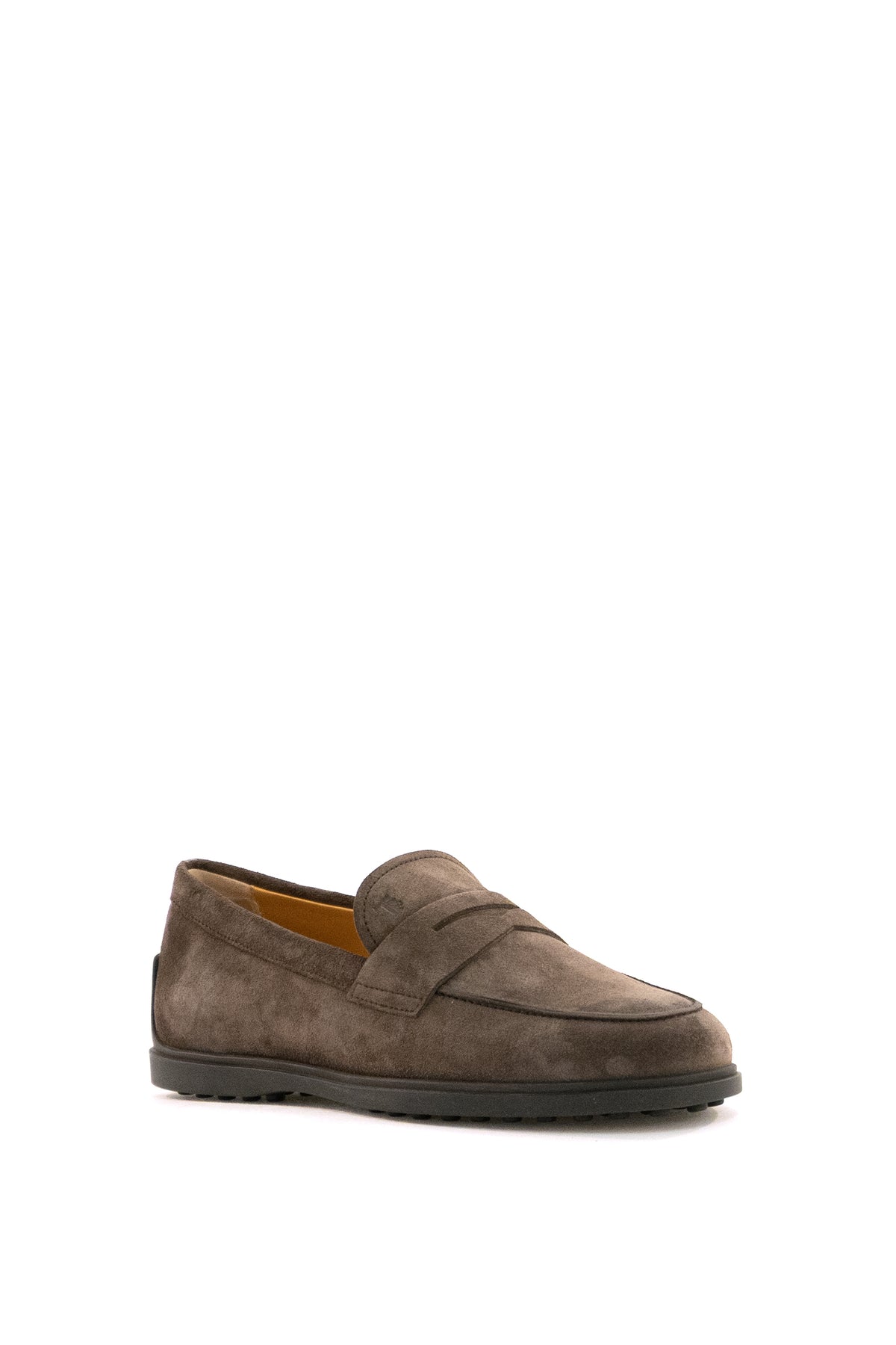 TOD'S Mocassini in suede di colore marrone, vista 2