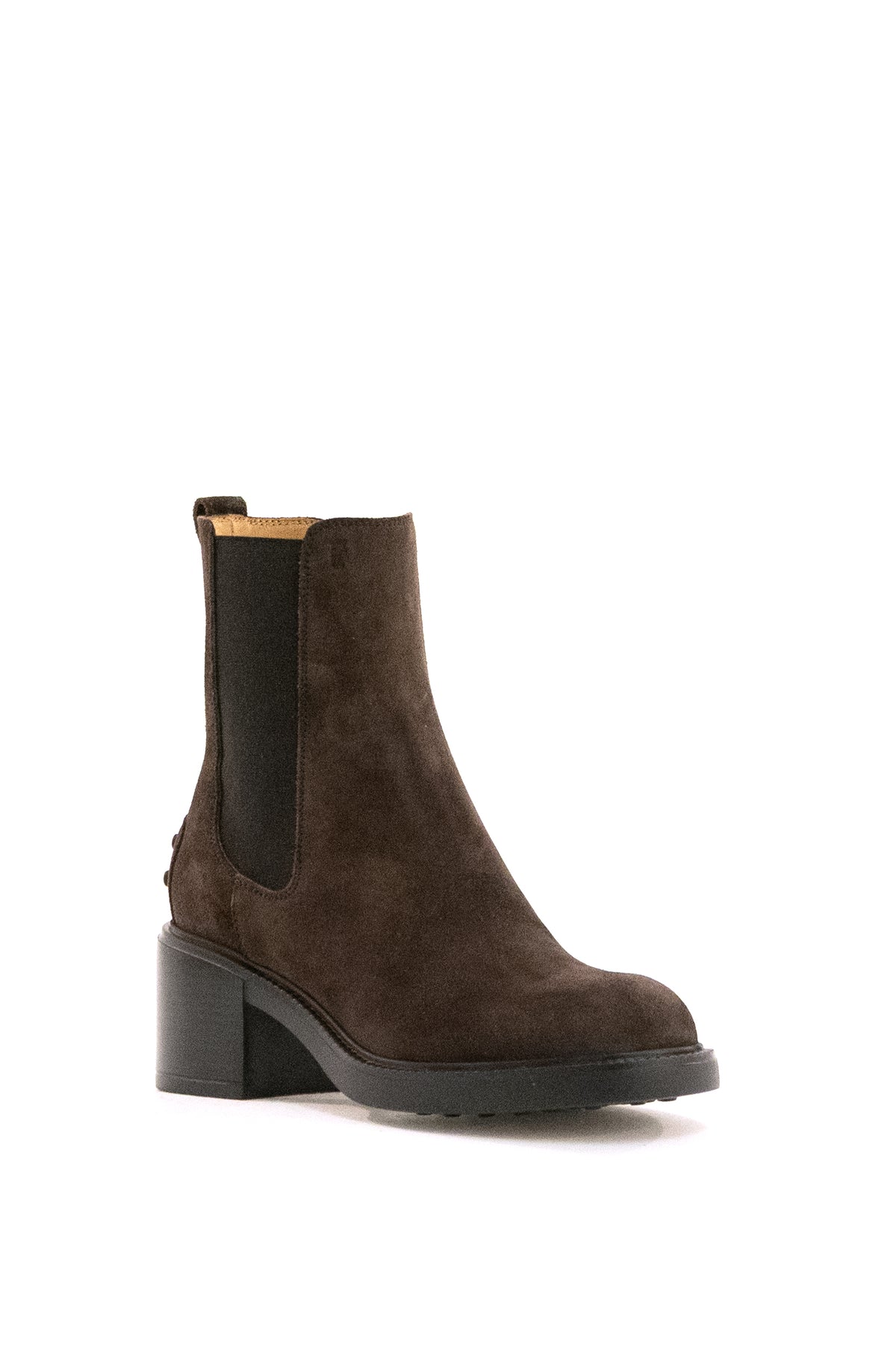 TOD'S Stivaletti in suede di colore marrone, vista 2