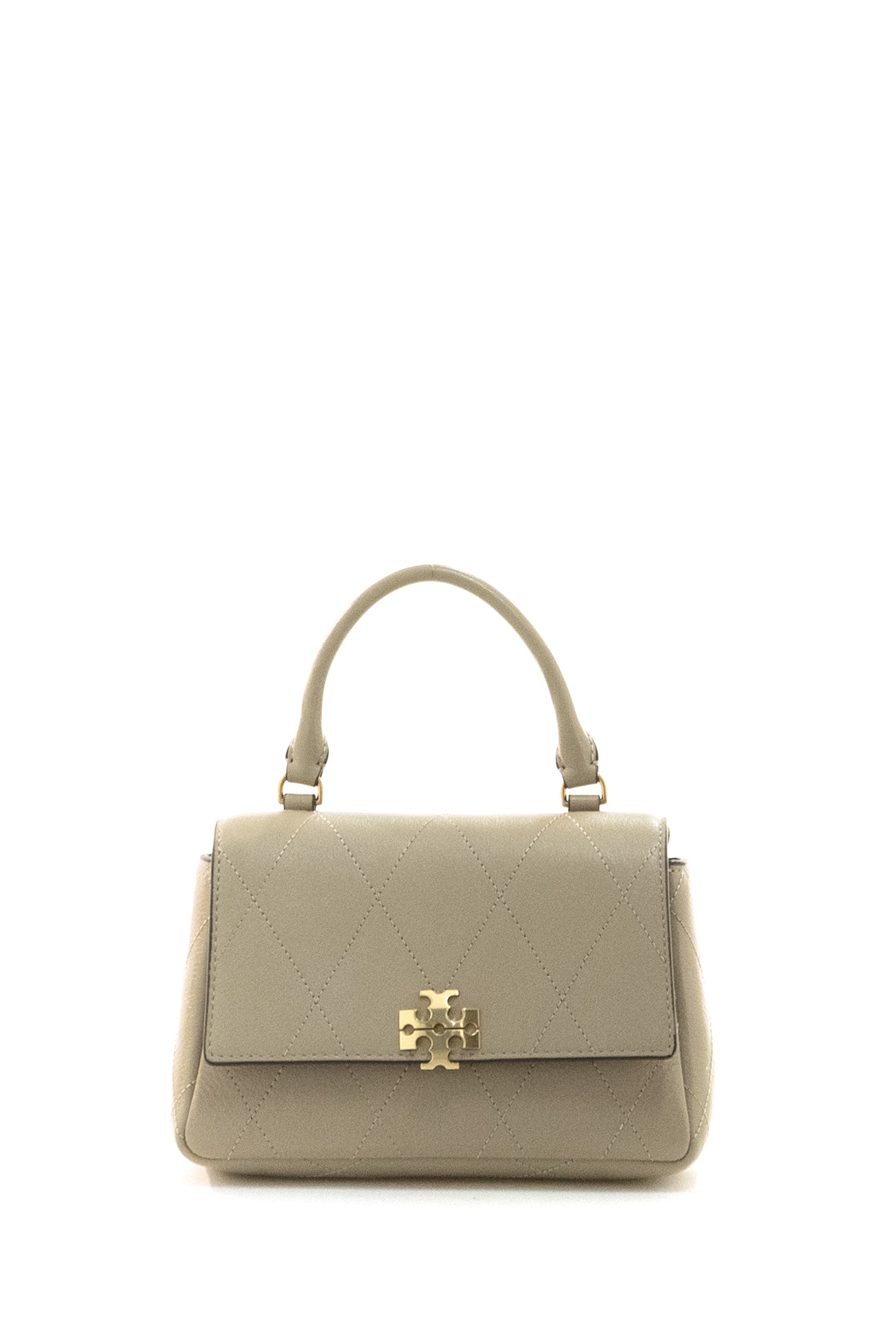 Borsa mini Charlie in pelle matelassè di colore beige<BR/> 186032 020 TORY BURCH