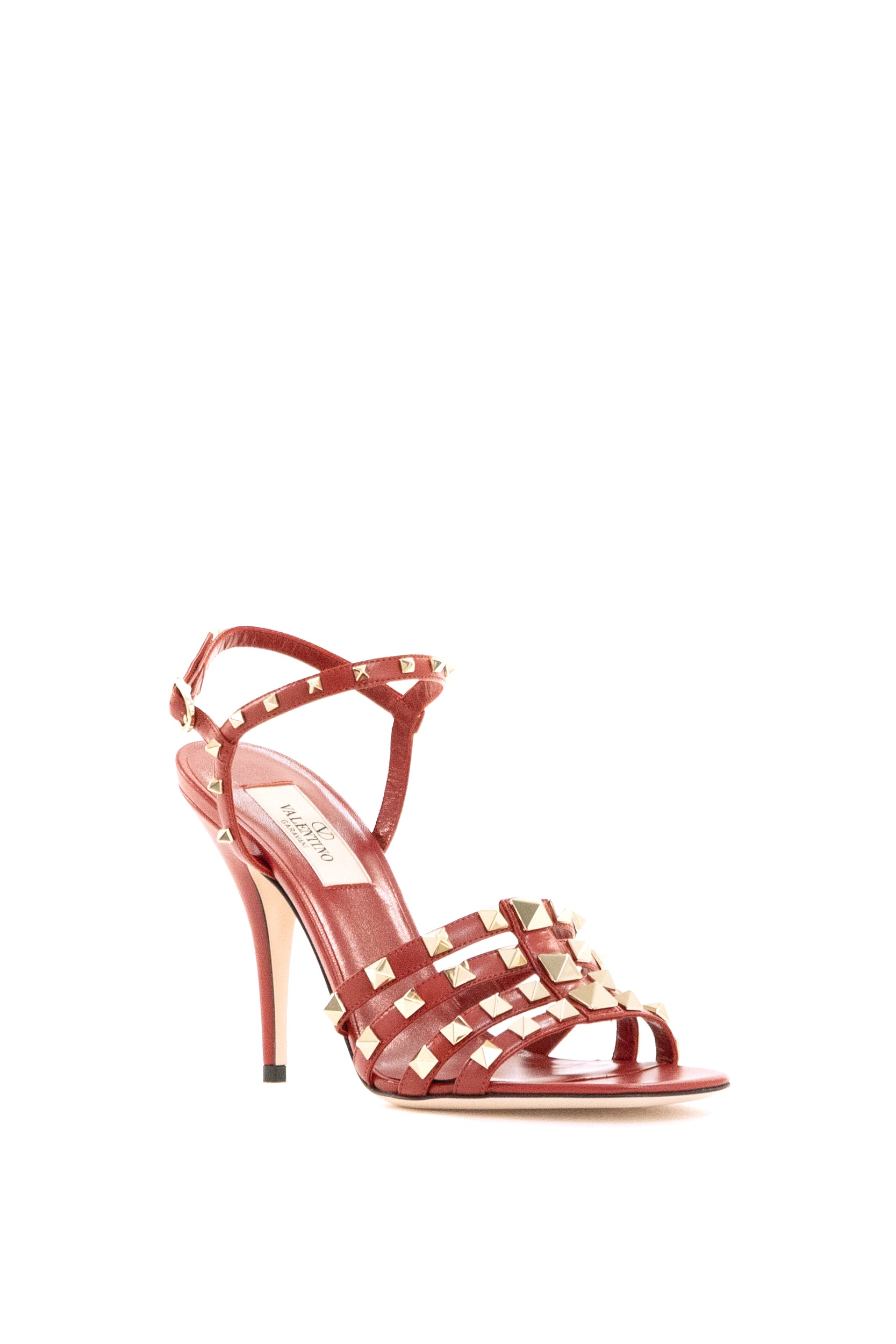 Sandali Rockstud in Capretto<BR/> 9W2S0PV5JDW BGN VALENTINO GARAVANI
