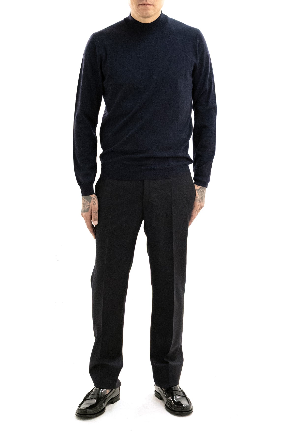 ZANONE Pullover in lana di colore blu, vista 2