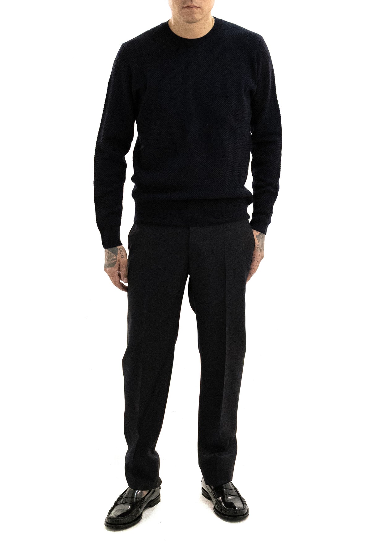 ZANONE Pullover in lana di colore blu, vista 2