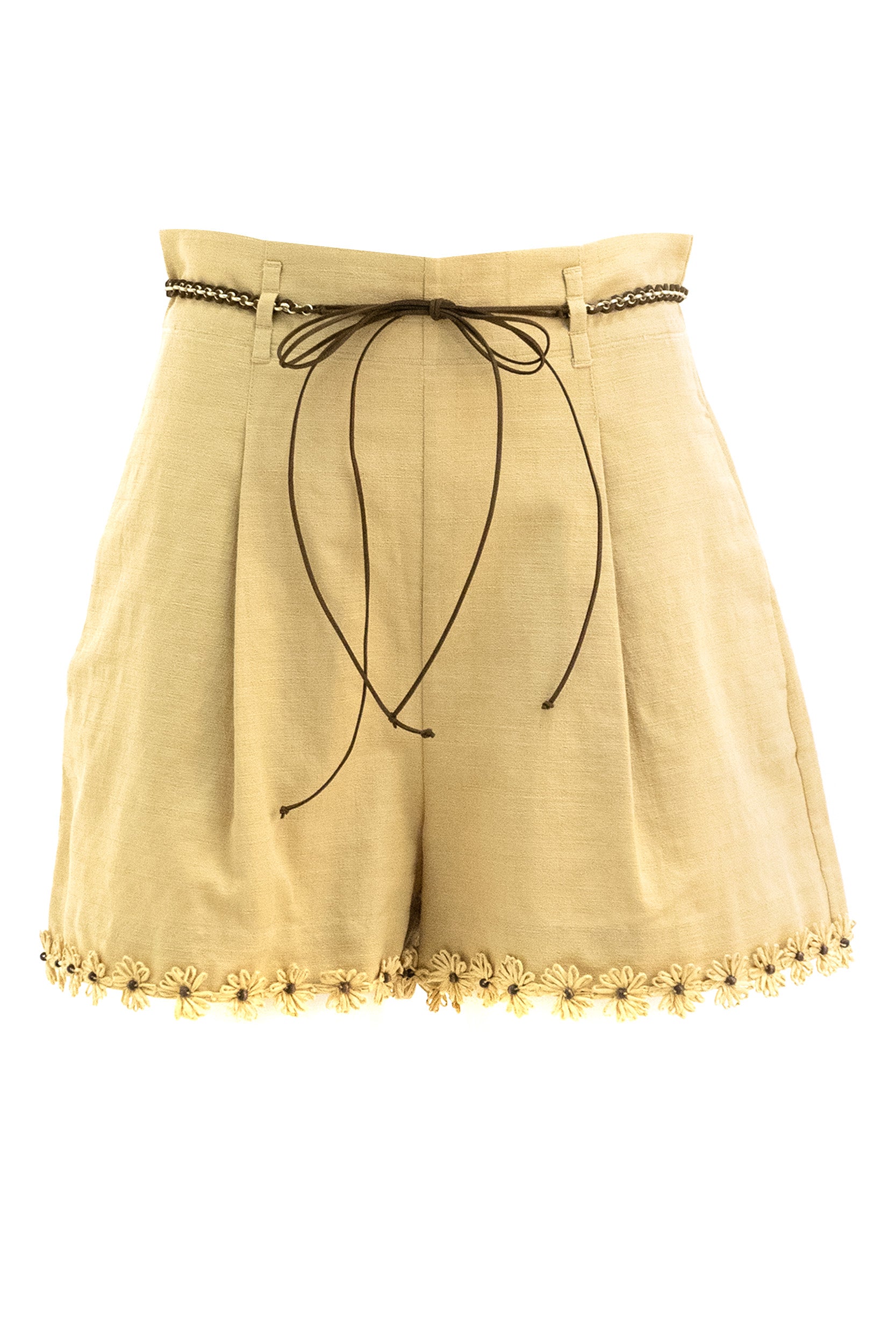 Shorts in cotone di colore beige<BR/> 7542ASS263 OATMEAL ZIMMERMANN