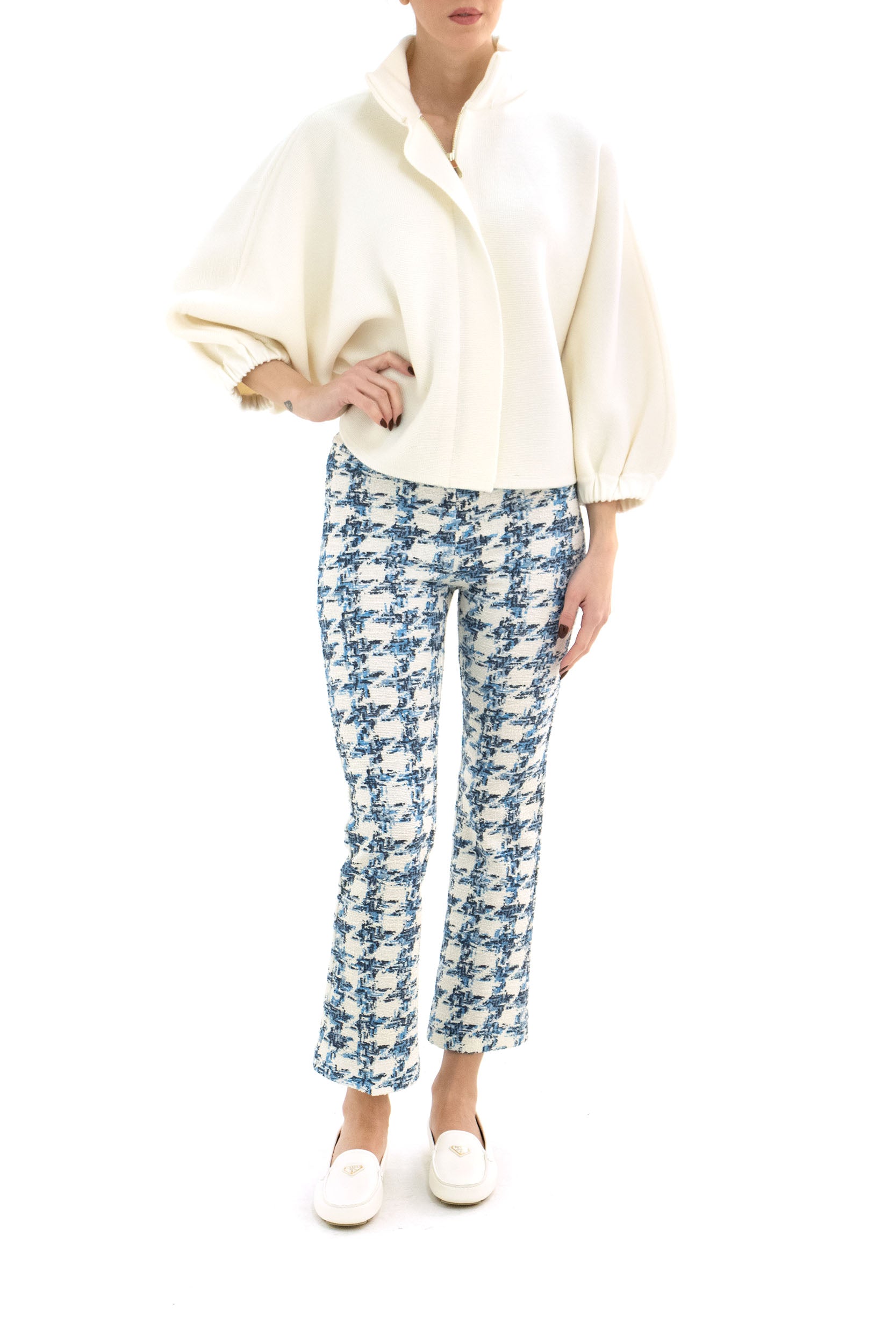 Pantaloni<BR/> LEO F1710 HOUNDSTOOTH AVENUE MONTAIGNE