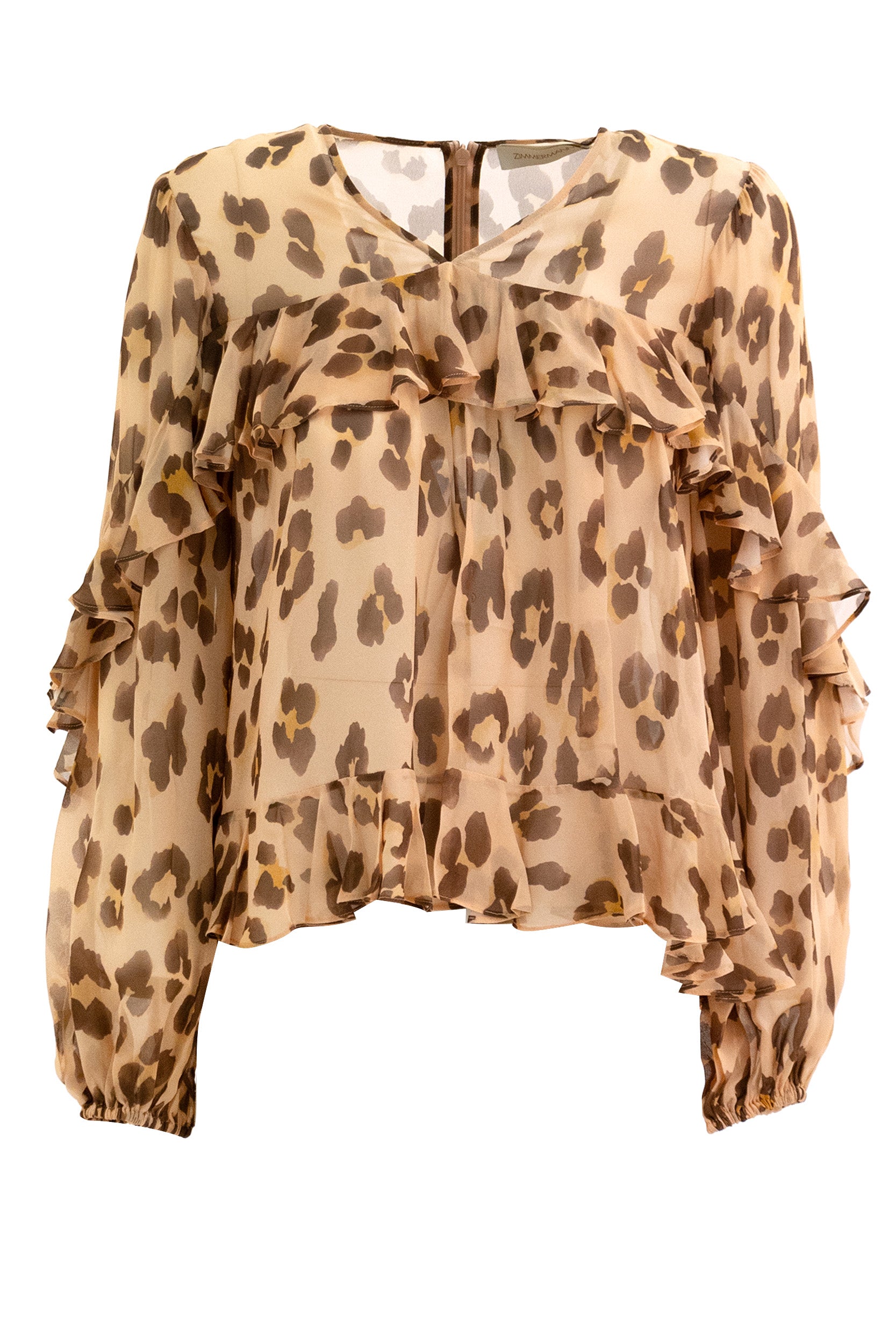 Top<BR/> 3505TS251 PEACH LEOPARD ZIMMERMANN
