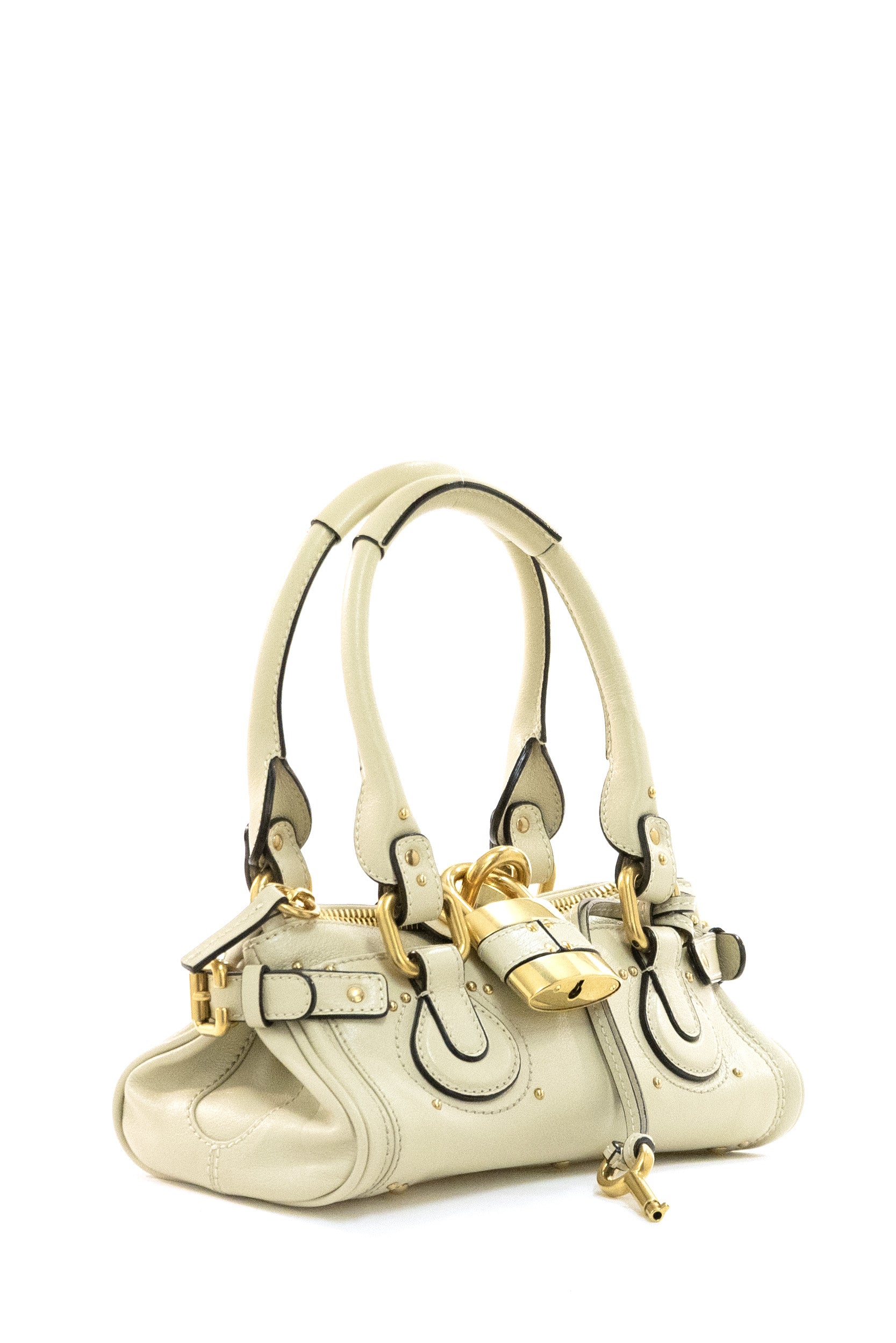 Borsa Paddington in pelle granata color crema<BR/> 26SS805P75 20S CHLOE'