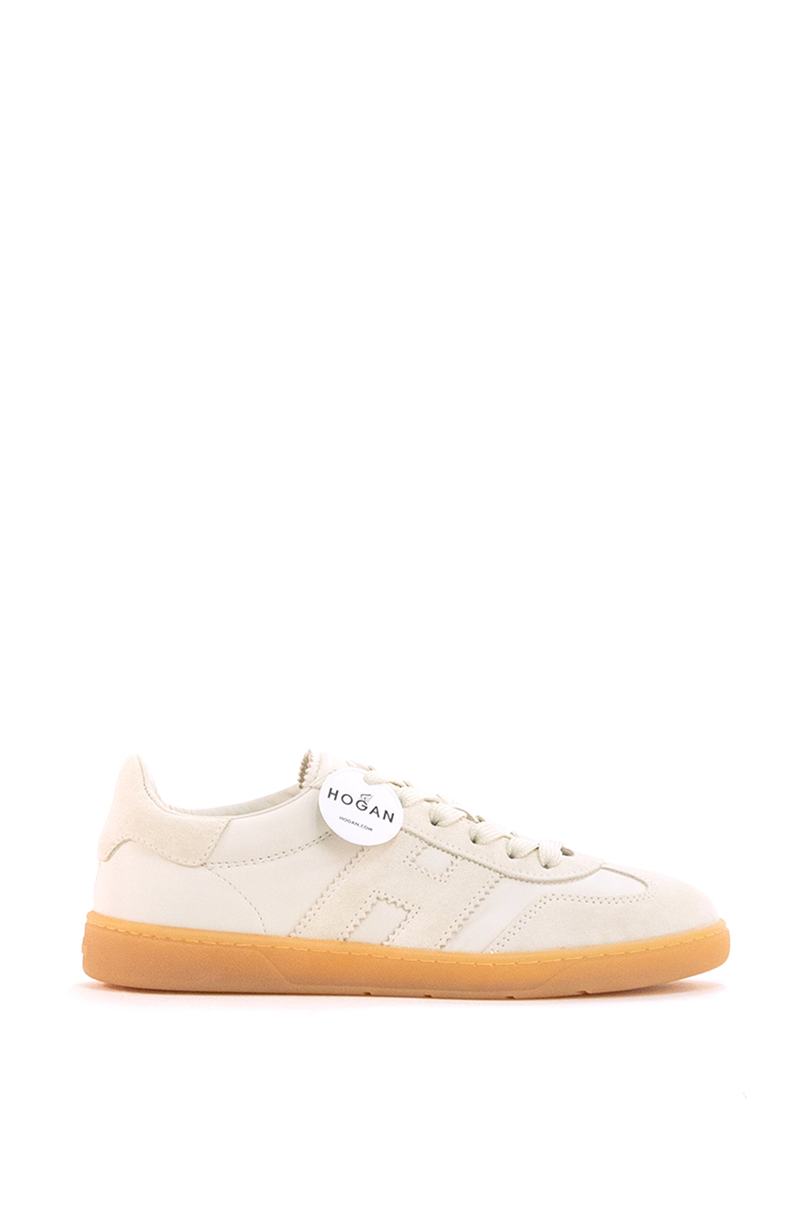 Sneakers Hogan Cool in pelle e suede color avorio<BR/> HXW6470FB60N91 B013 HOGAN