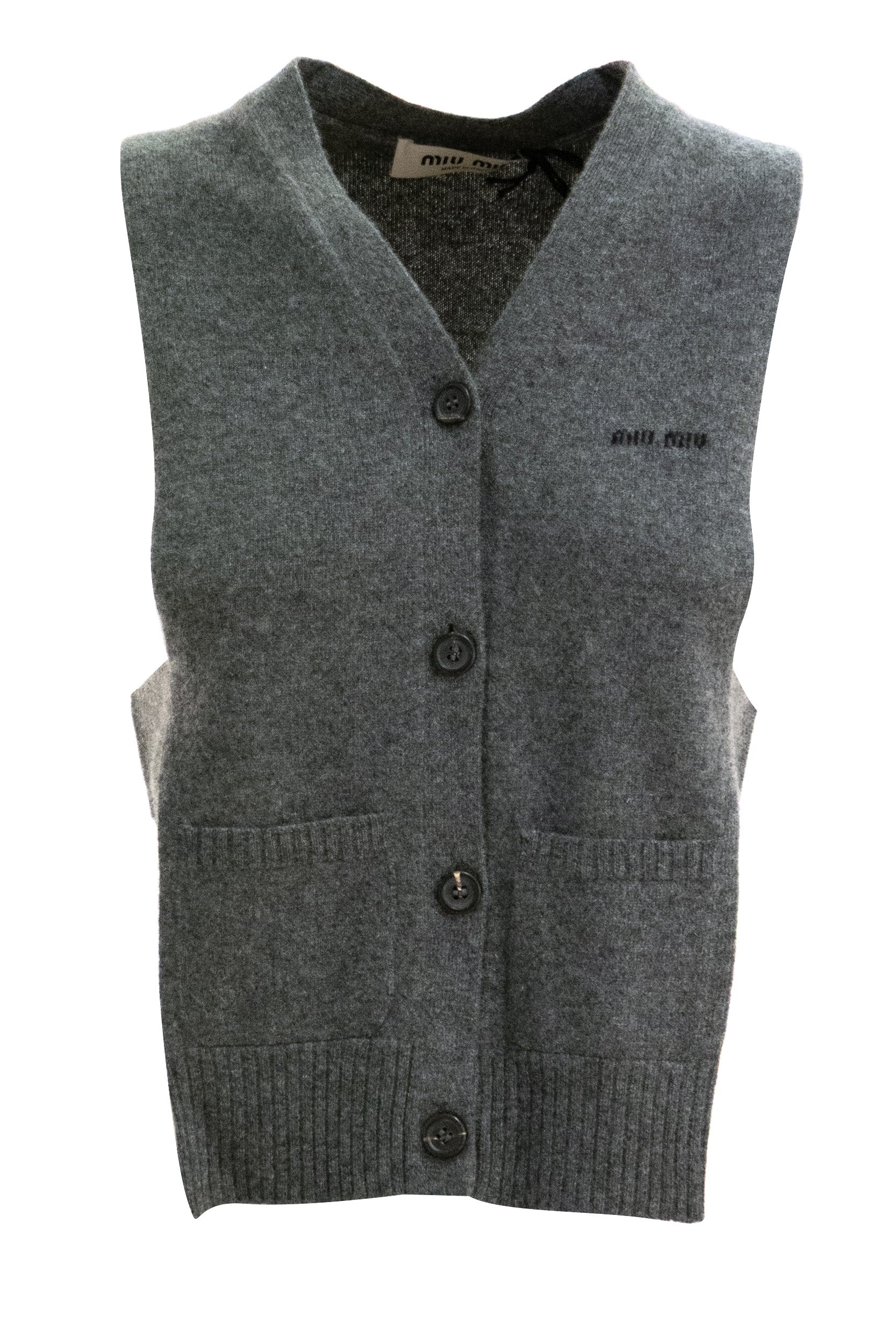 Cardigan Gilet in Cashmere<BR/> MMV380 S OOO 19RL F0480 MIU MIU