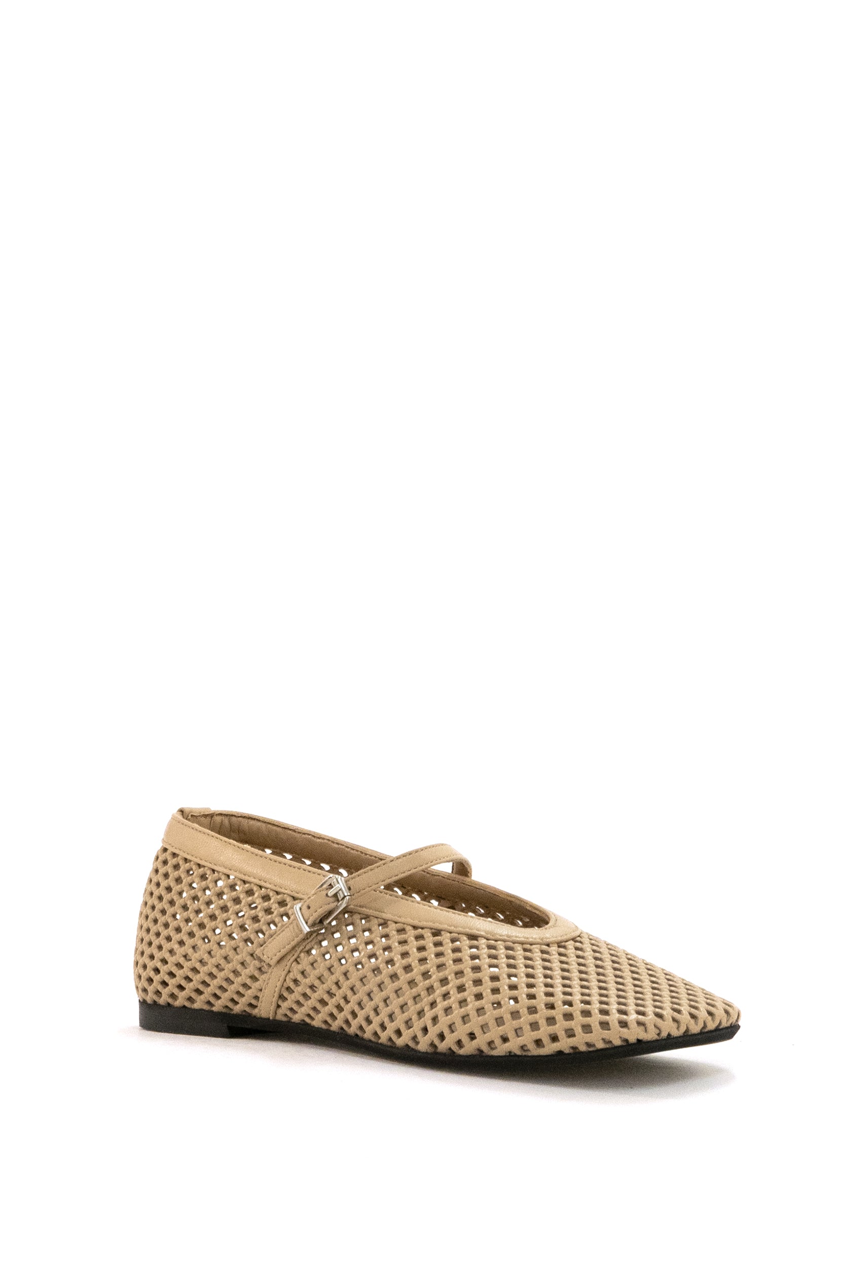 Ballerine Stacy in Pelle Traforata<BR/> PBAL63 MONTECARLO SABBIA POEVE