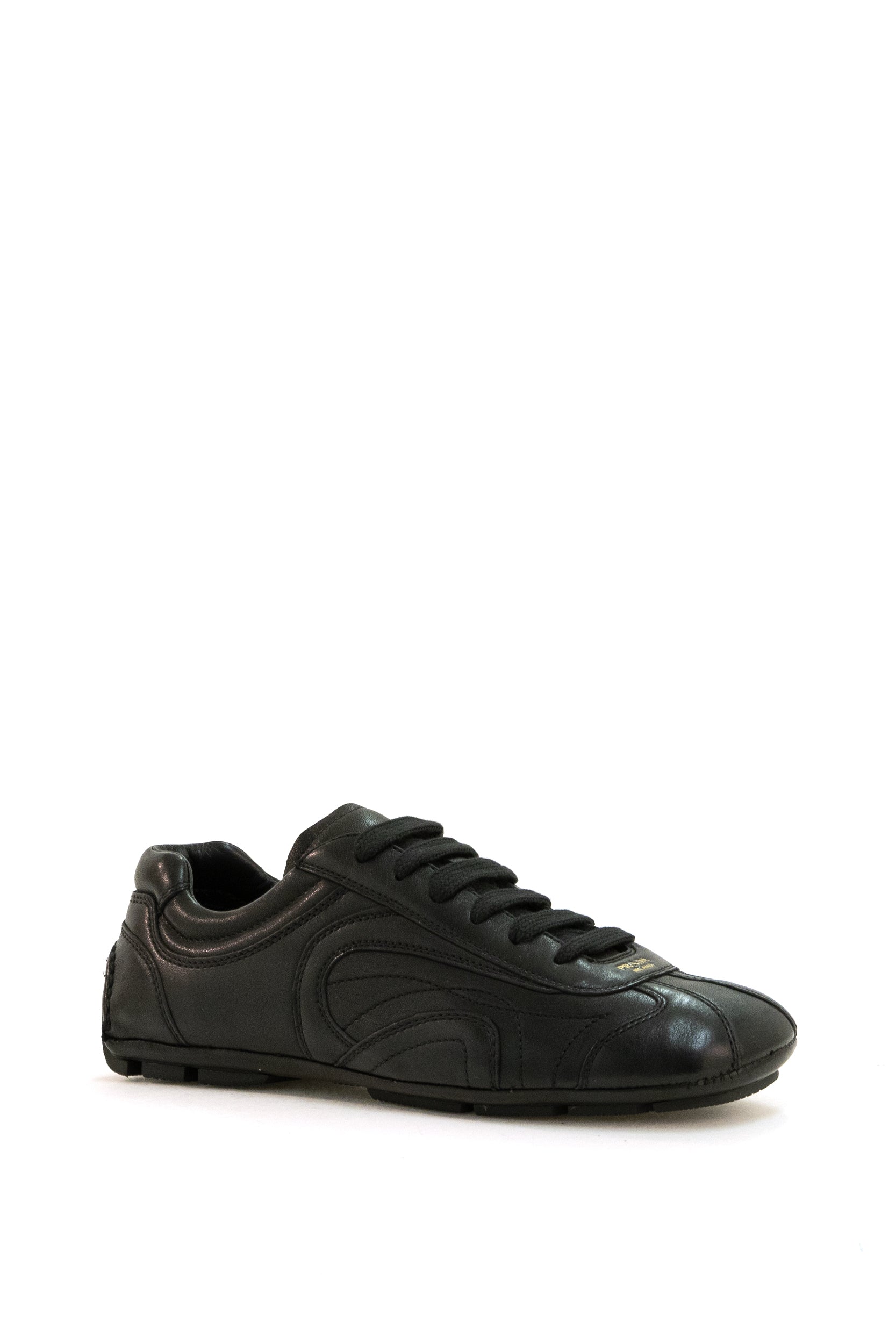 Sneakers Montecarlo Re-Edition 2005 in nappa di colore nero<BR/> 4E1165 F G001 EFX F0002 PRADA