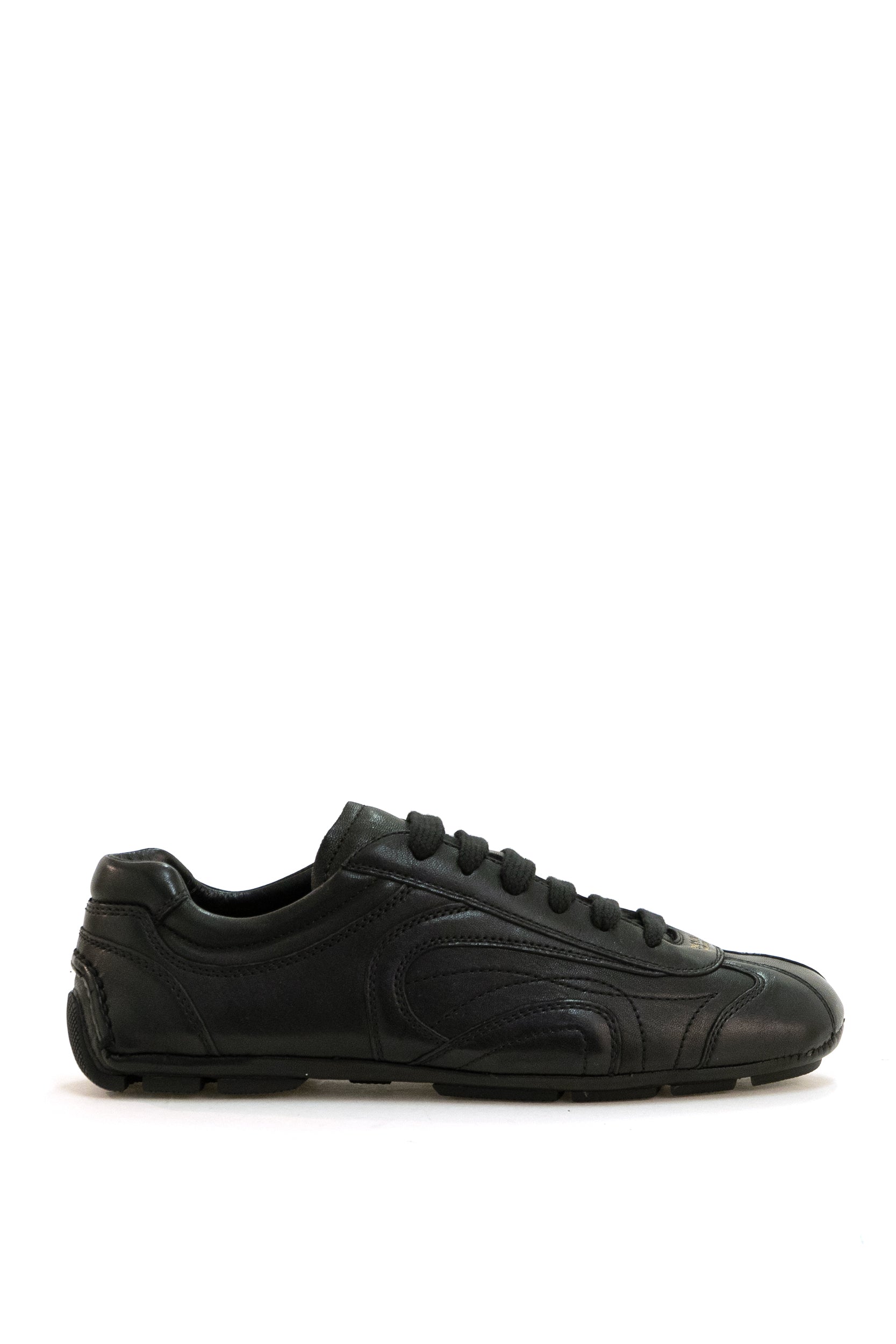 Sneakers Montecarlo Re-Edition 2005 in nappa di colore nero<BR/> 4E1165 F G001 EFX F0002 PRADA