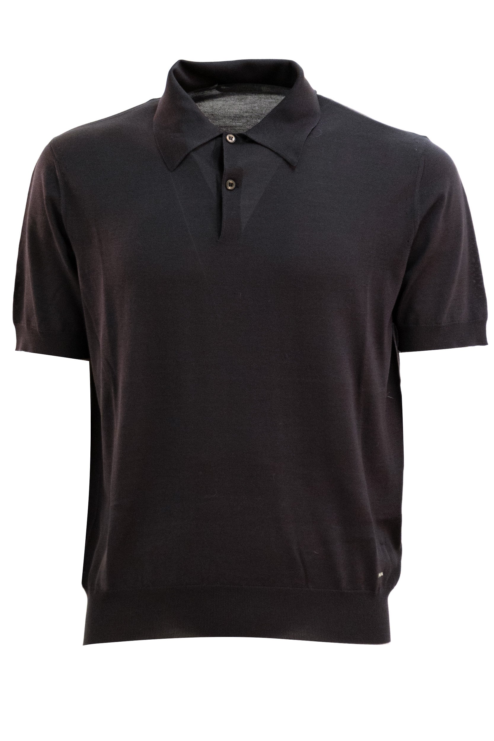Polo in seta di colore marrone<BR/> UMF186 S OOO 18KL F0003 PRADA