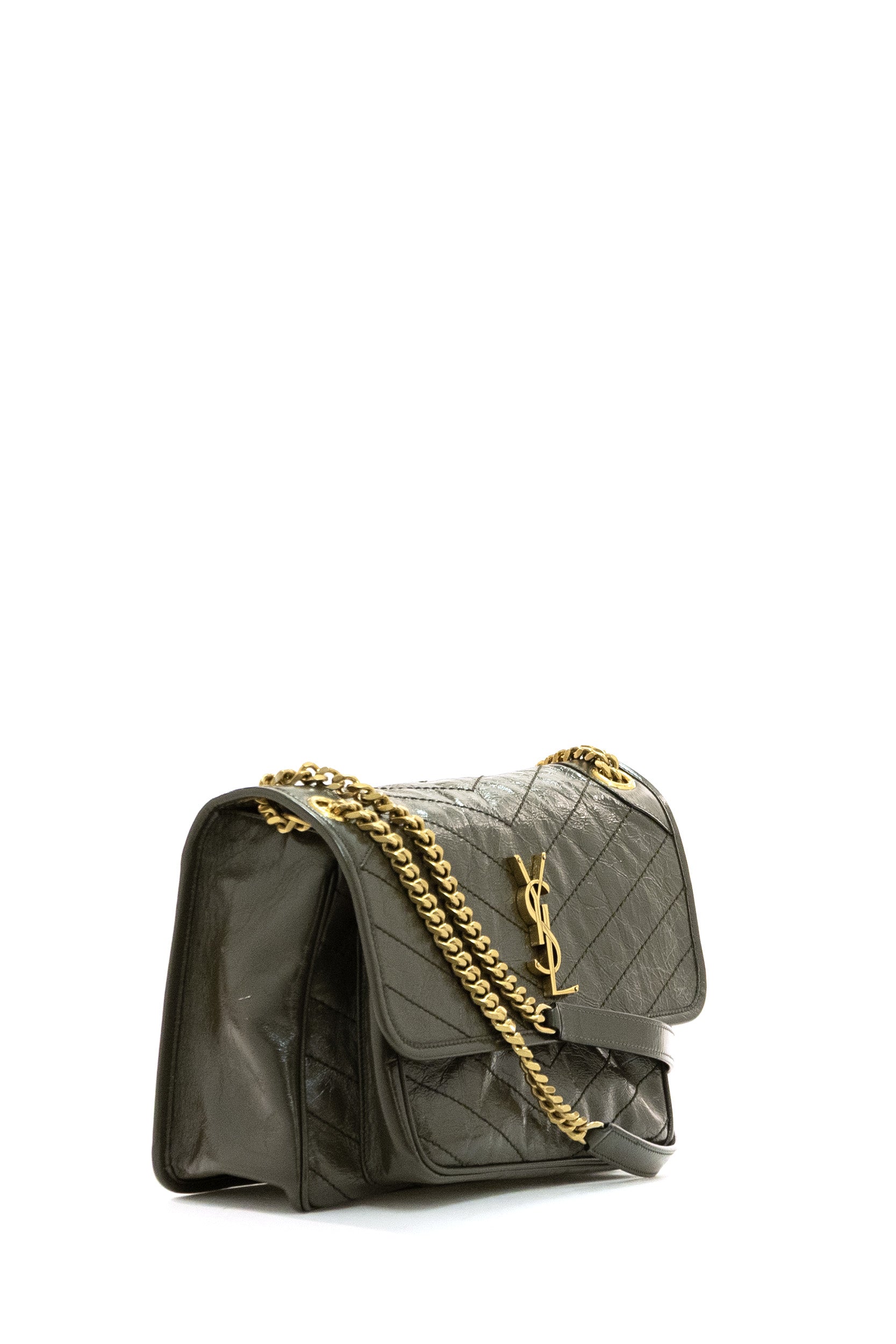 Borsa Niki Media in Pelle Vintage<BR/> 633184 0EN07 3212 SAINT LAURENT