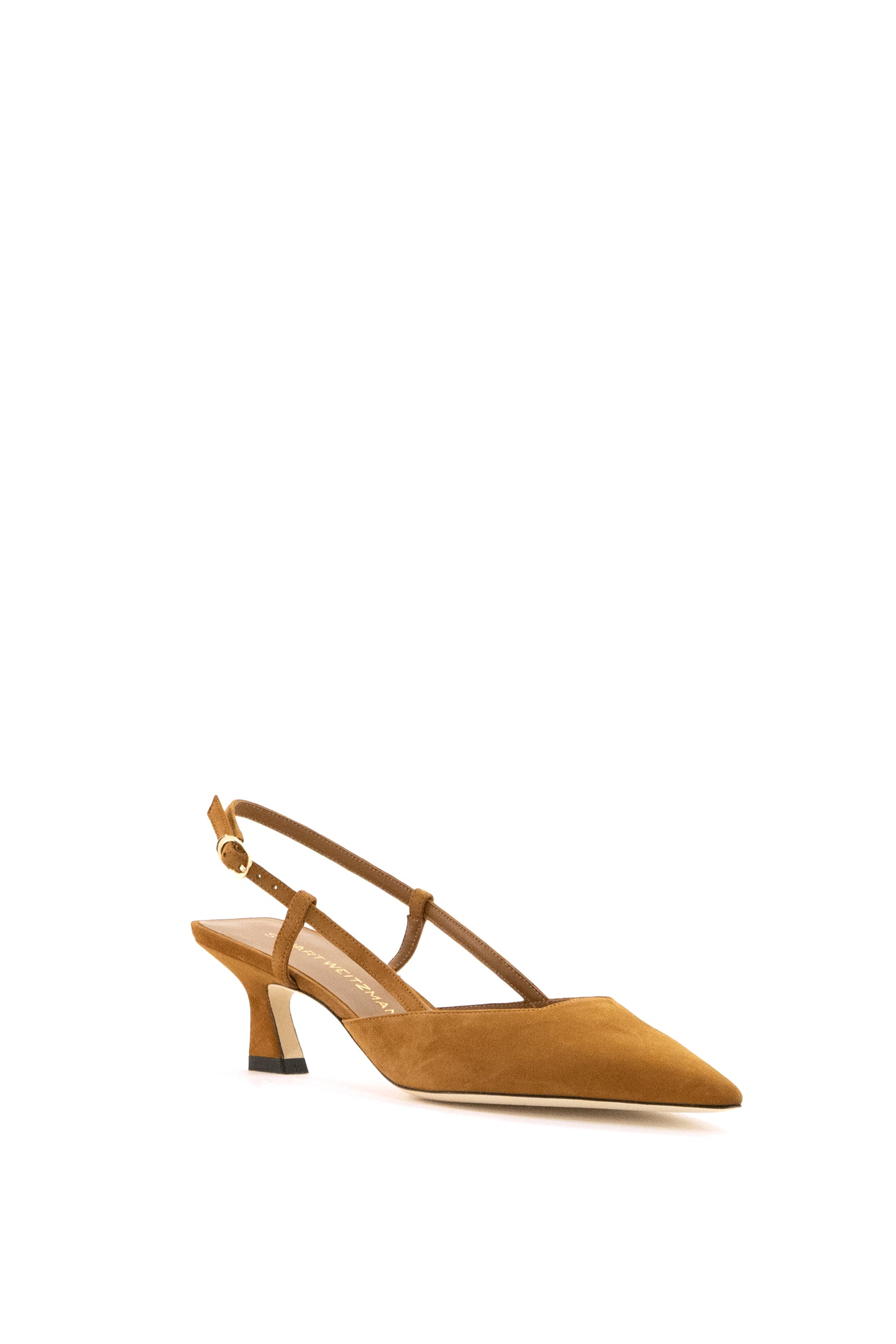 Décolleté Slingback Vinnie in Vernice<BR/> VINNIE 50 SLINGBACK TAN STUART WEITZMAN