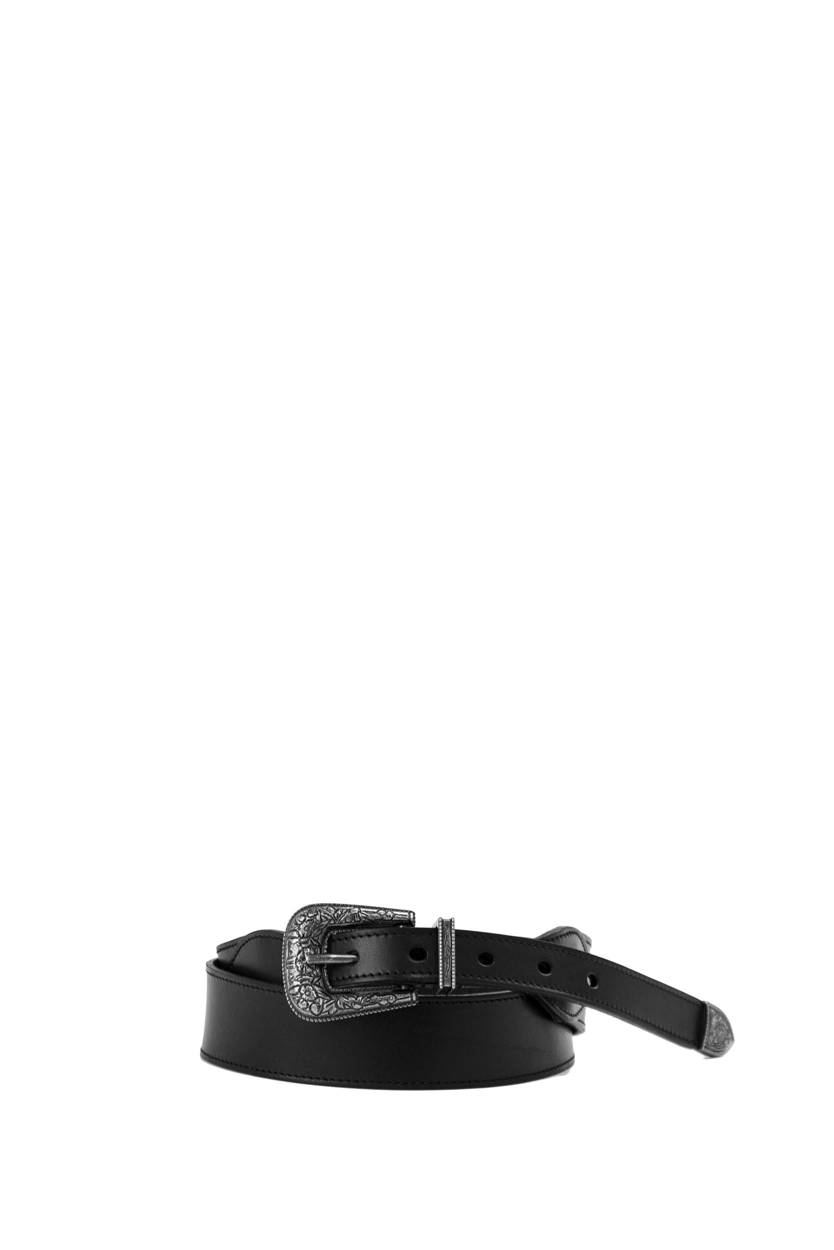 Saint Laurent 688191 1UR1D1000 Cintura Fibbia Folk<BR/><BR/> 688191 1UR1D 1000 SAINT LAURENT