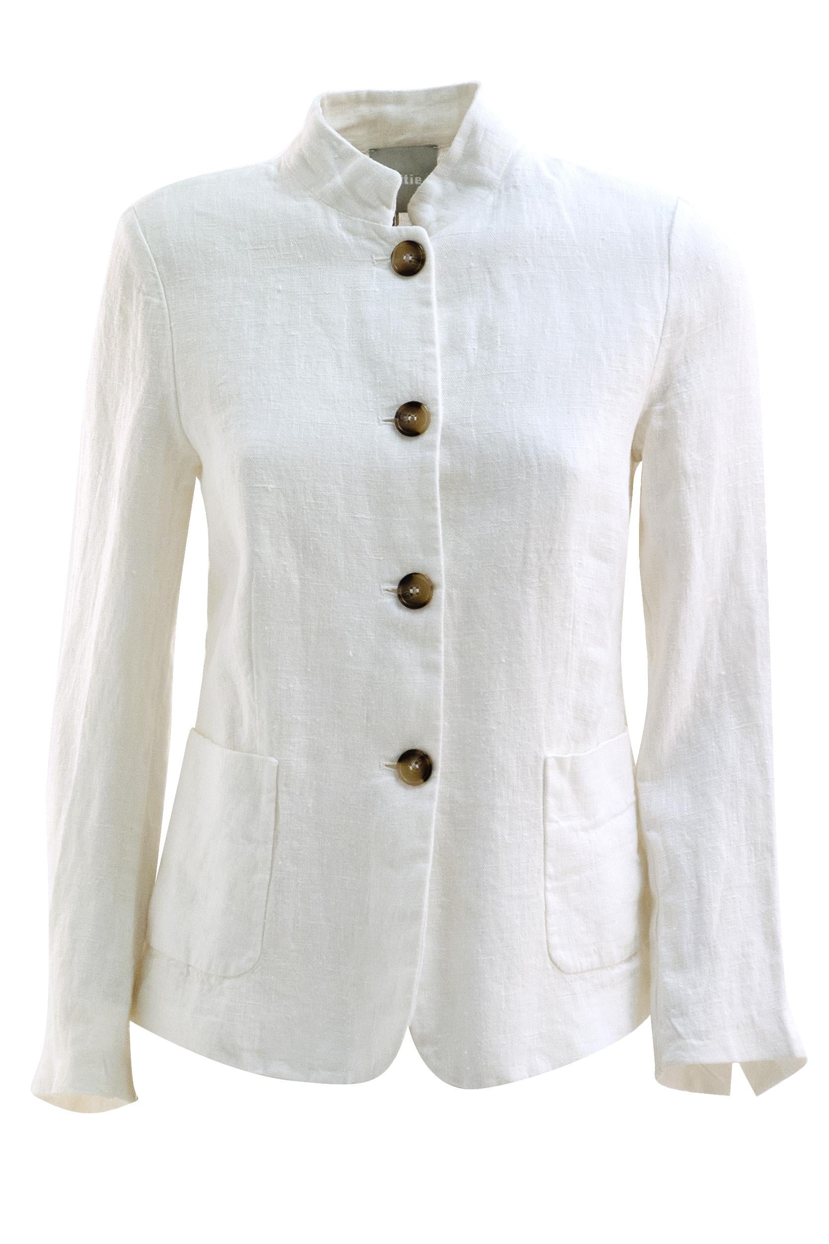 Giacca in lino di colore bianco<BR/> KB033QT4502 100 KILTIE