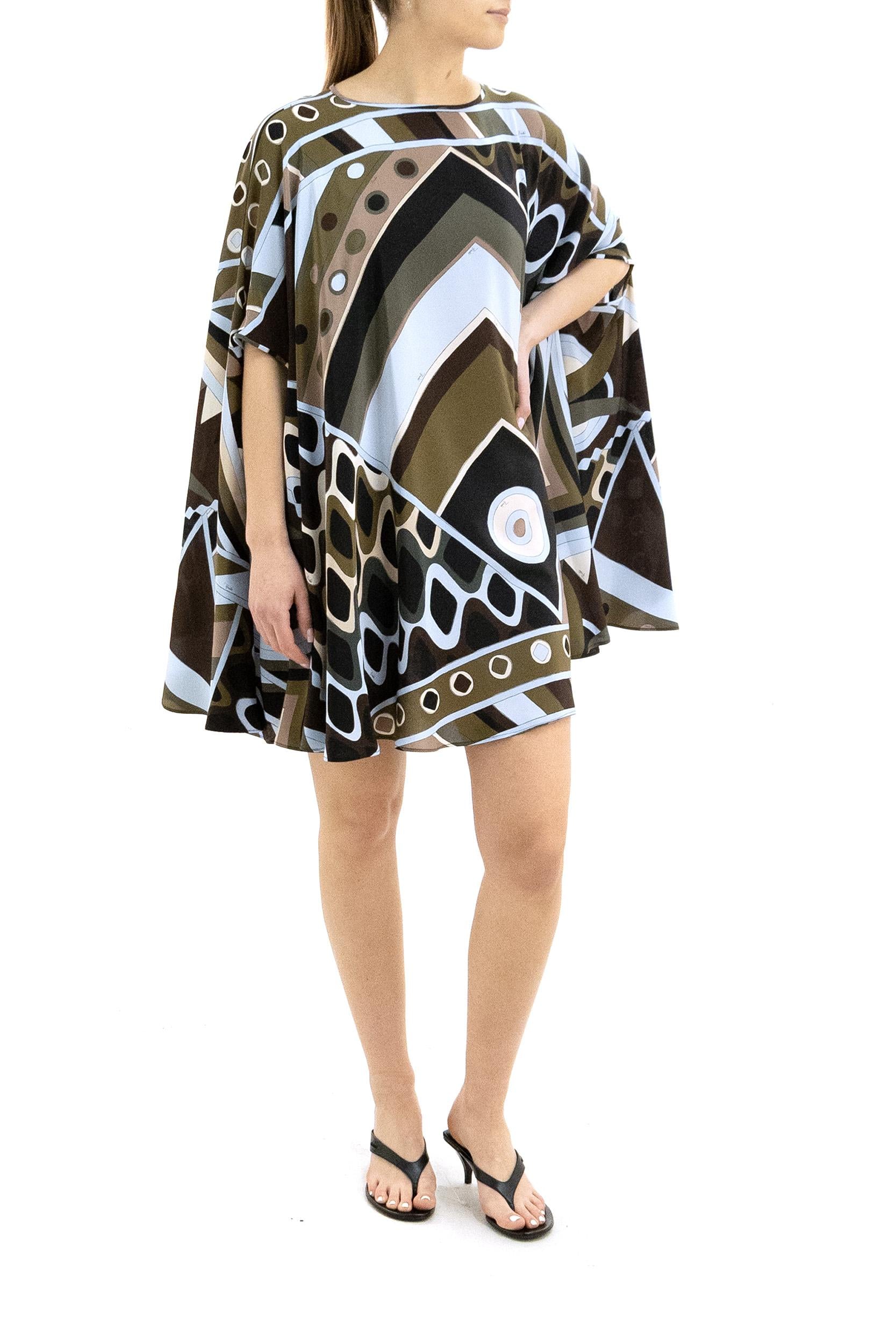 Caftano in seta con stampa Vivara multicolore<BR/> 6HRL02 6H843 016 EMILIO PUCCI