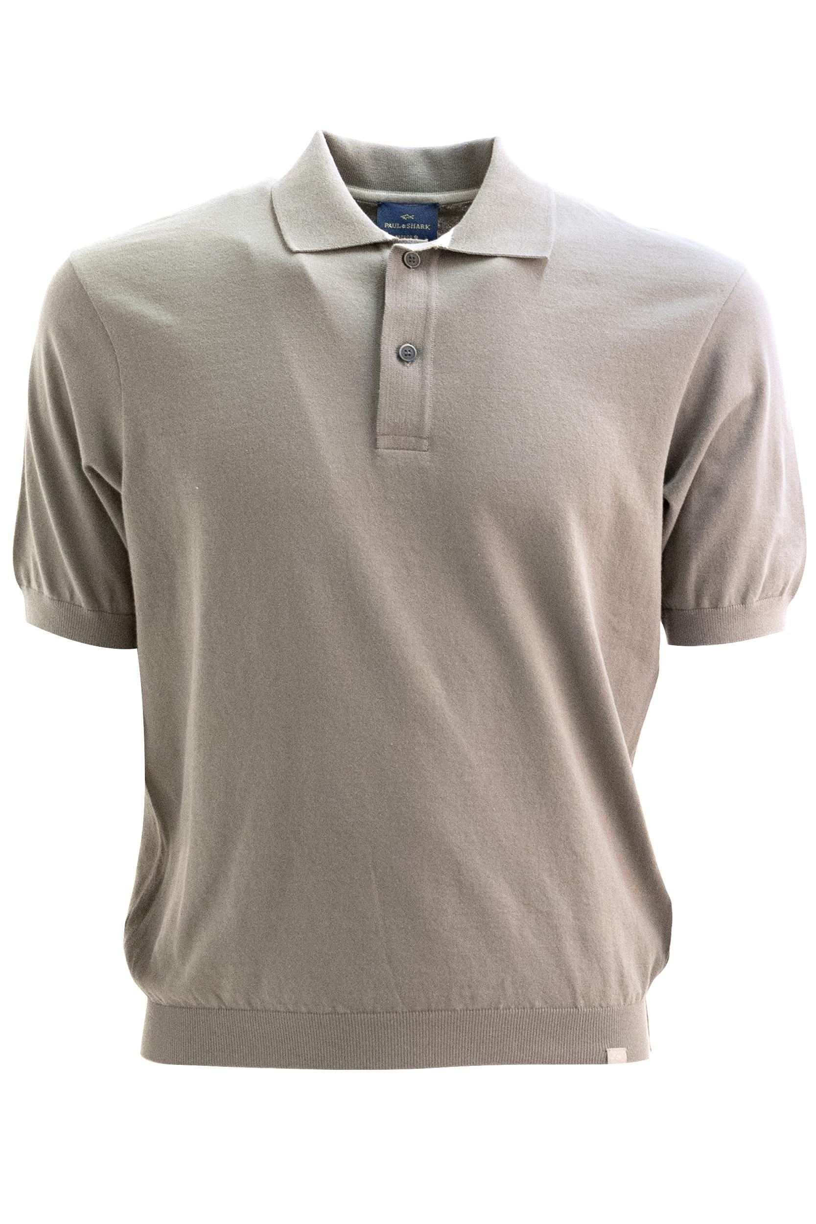 Polo in cotone di colore beige<BR/> 25411610 323 PAUL & SHARK