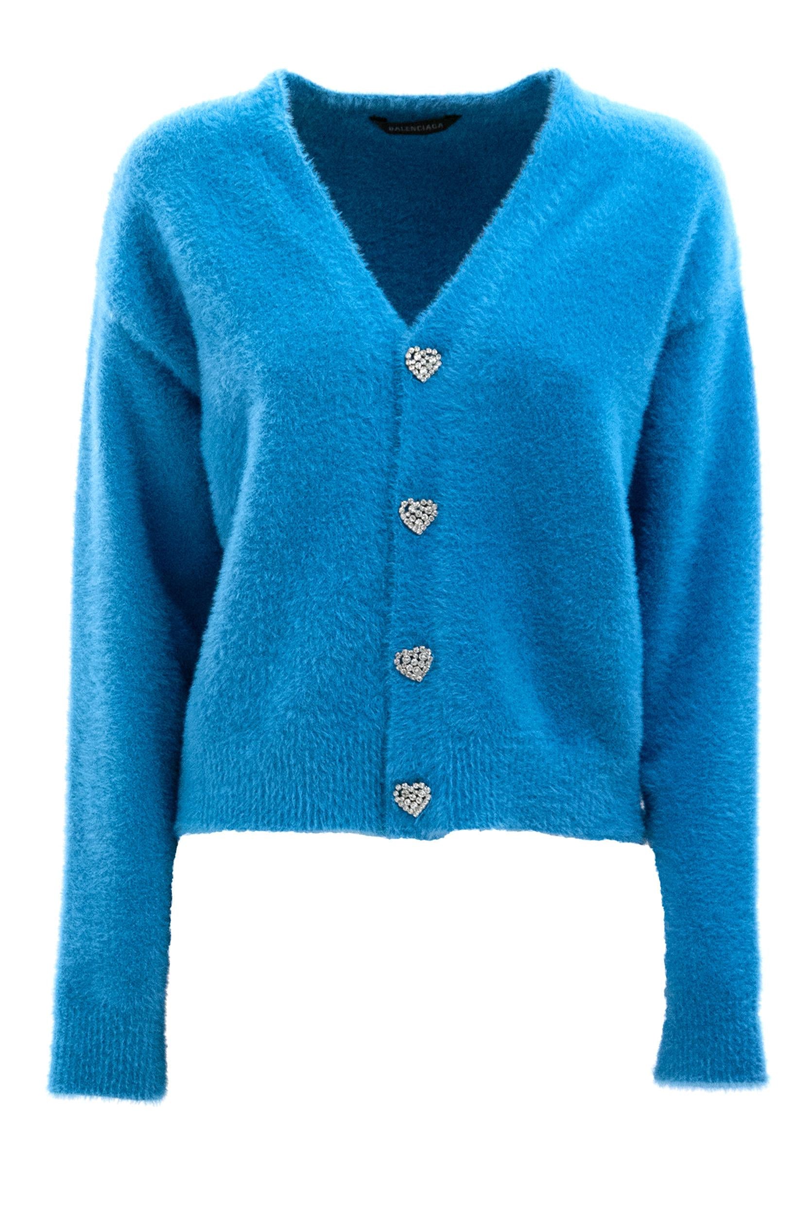 Cardigan azzurro<BR/> 849501 T6244 4011 BALENCIAGA