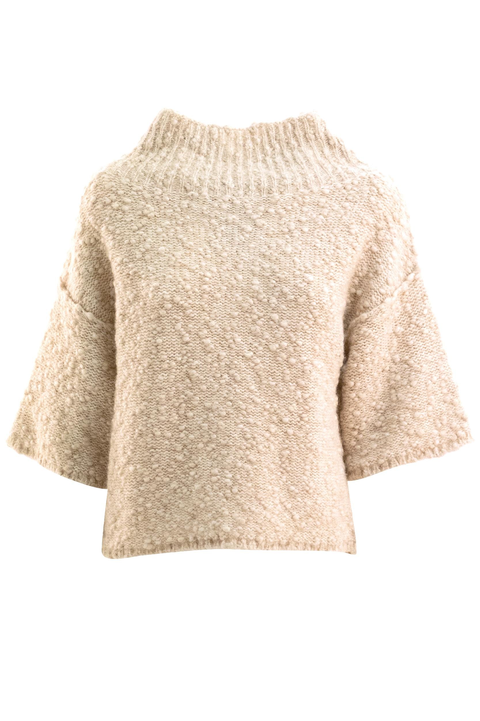 Pullover Eccelso in alpaca color beige chiaro<BR/> ECCELSO 001 MAX MARA
