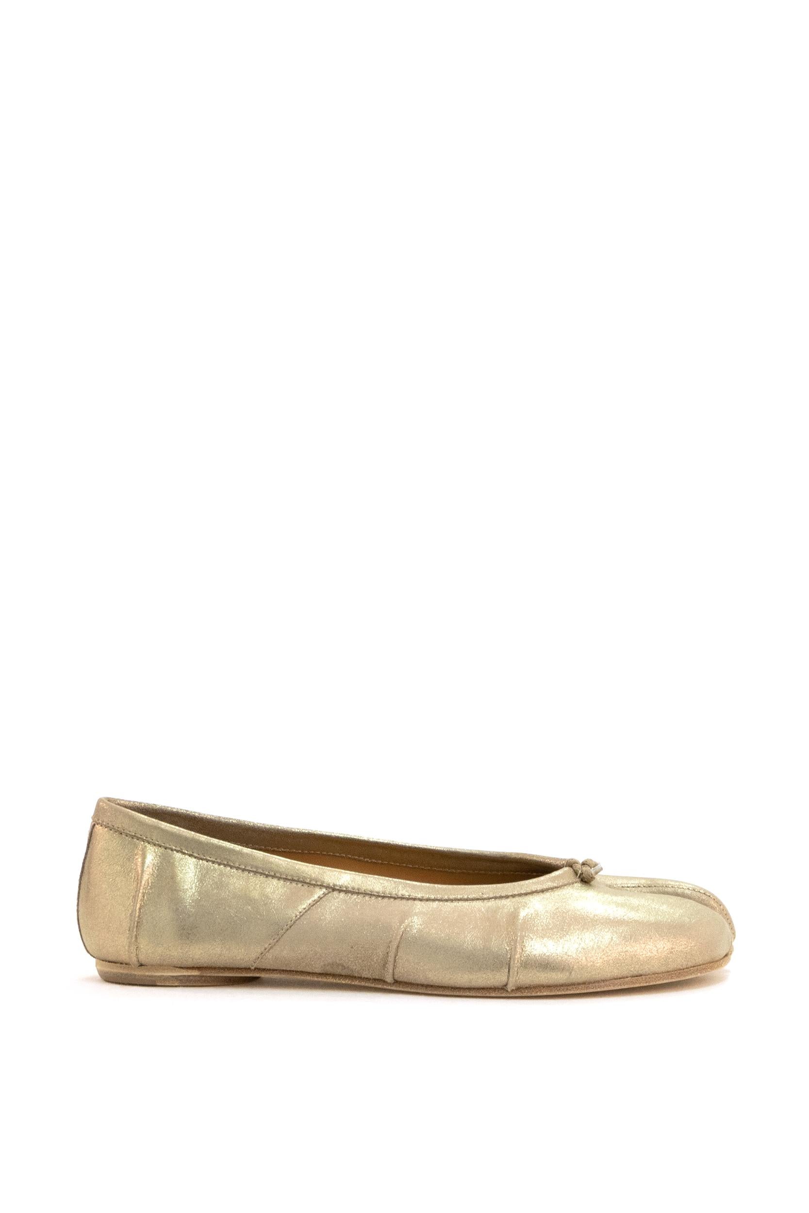 Ballerine Tabi in nappa laminata di colore oro<BR/> S58WZ0127 P7453 HB127 MAISON MARGIELA