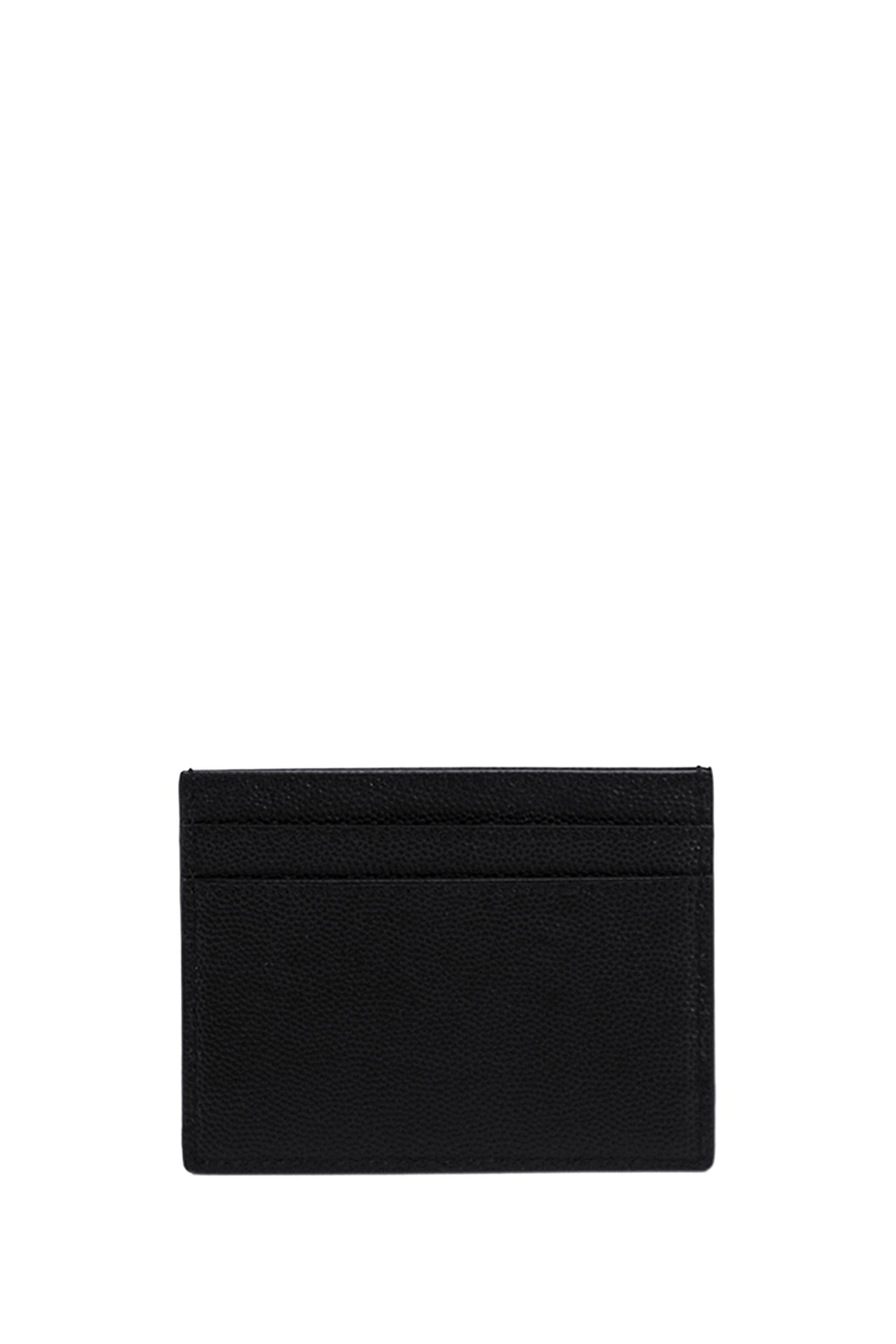 Porta carte di credito nero pelle a texture 375946 BTY0N 1000 SAINT LAURENT