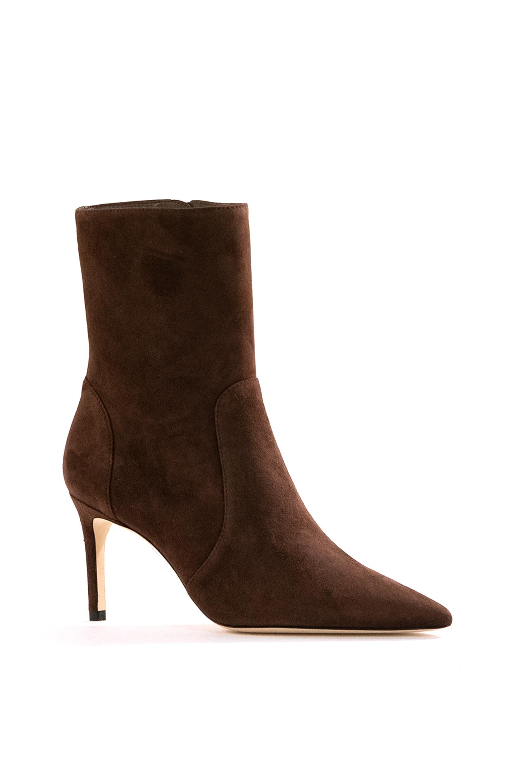 Stivaletti Power Bootie<BR/> STUART POWER ZIP 75 WALNUT STUART WEITZMAN