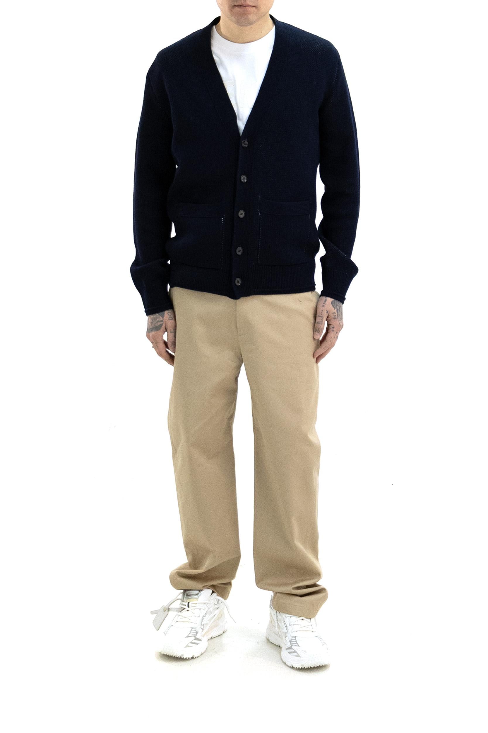 Cardigan in cotone di colore blu<BR/> BMK00X4YNX 499 GIVENCHY