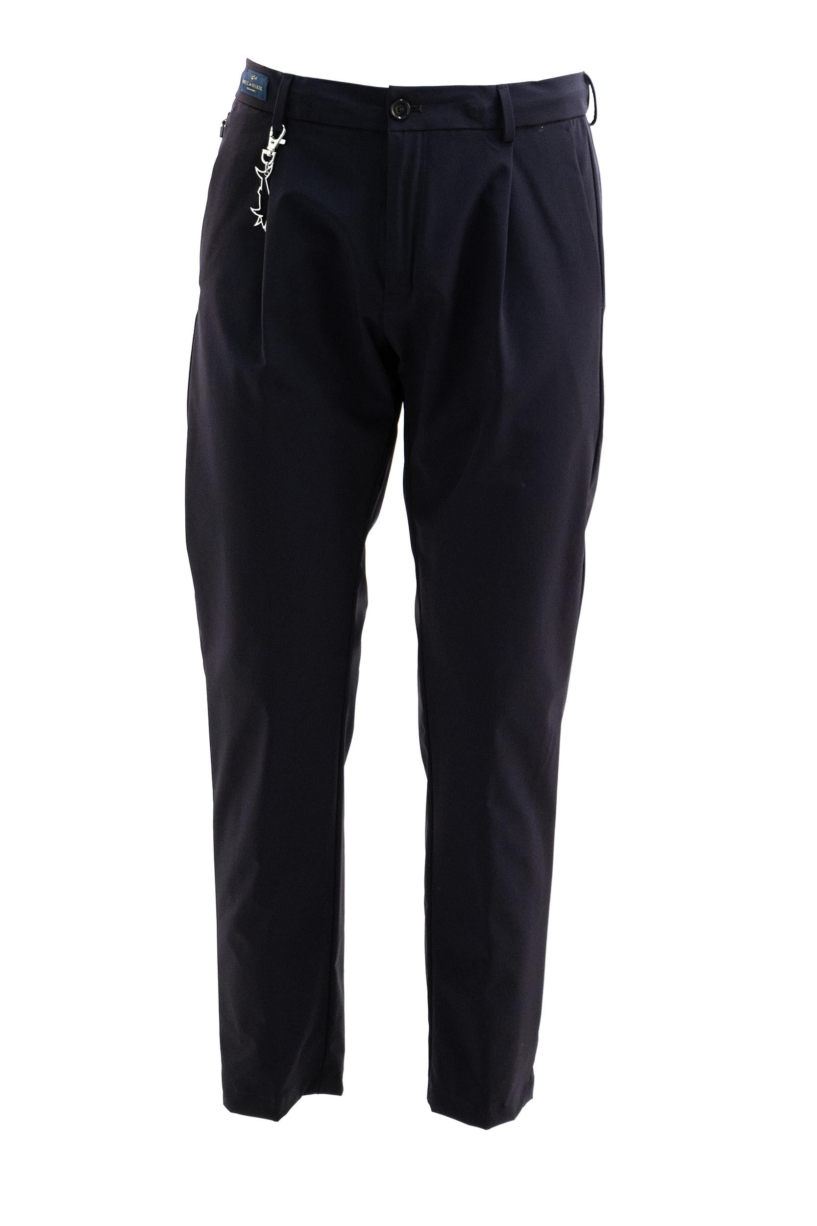 Pantaloni in tessuto tecnico di colore blu<BR/> 25414071 013 PAUL & SHARK