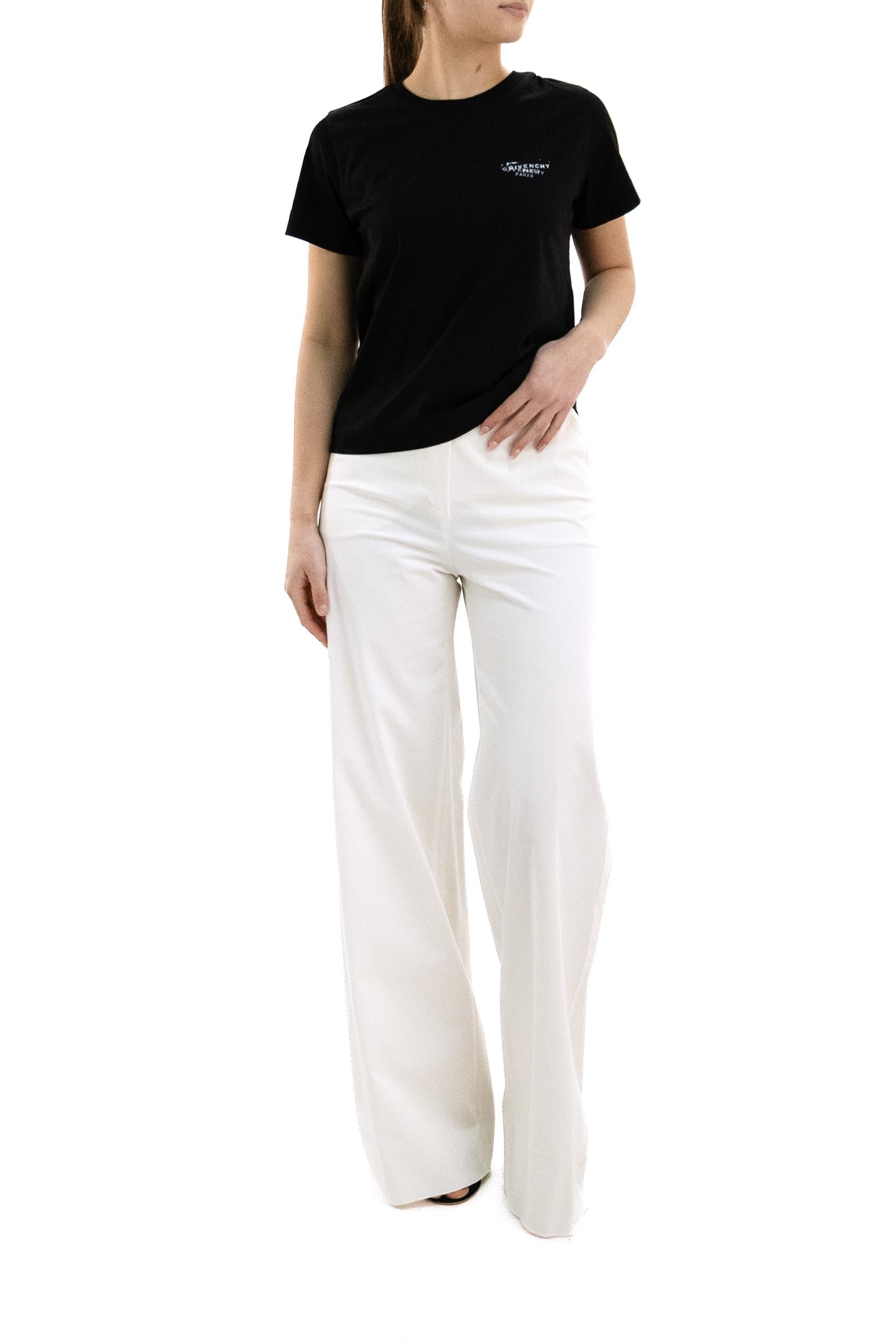 T-shirt in Cotone con stampa Givenchy Stamp<BR/> BW70FJP7A7 001 GIVENCHY