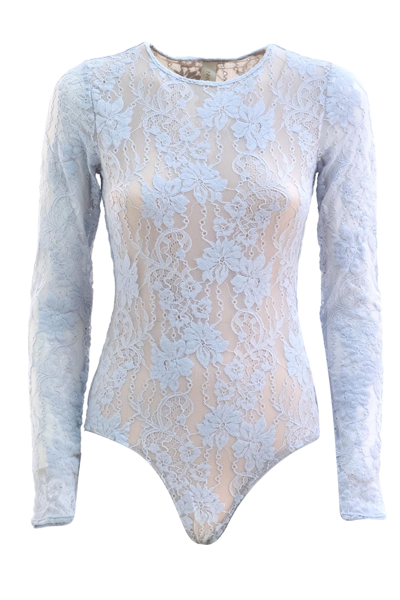 Body in Pizzo<BR/> 8622TC26R PALE BLUE ZIMMERMANN