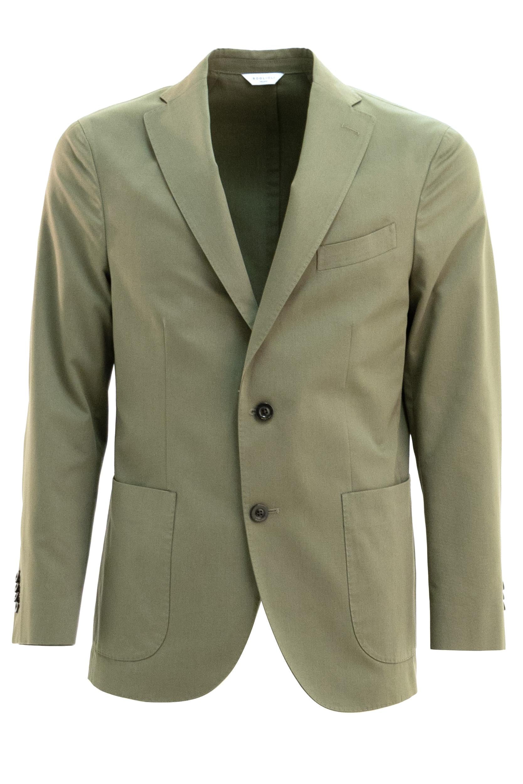 Abito in cotone color verde oliva<BR/> N13C2E SB6113 0560 BOGLIOLI