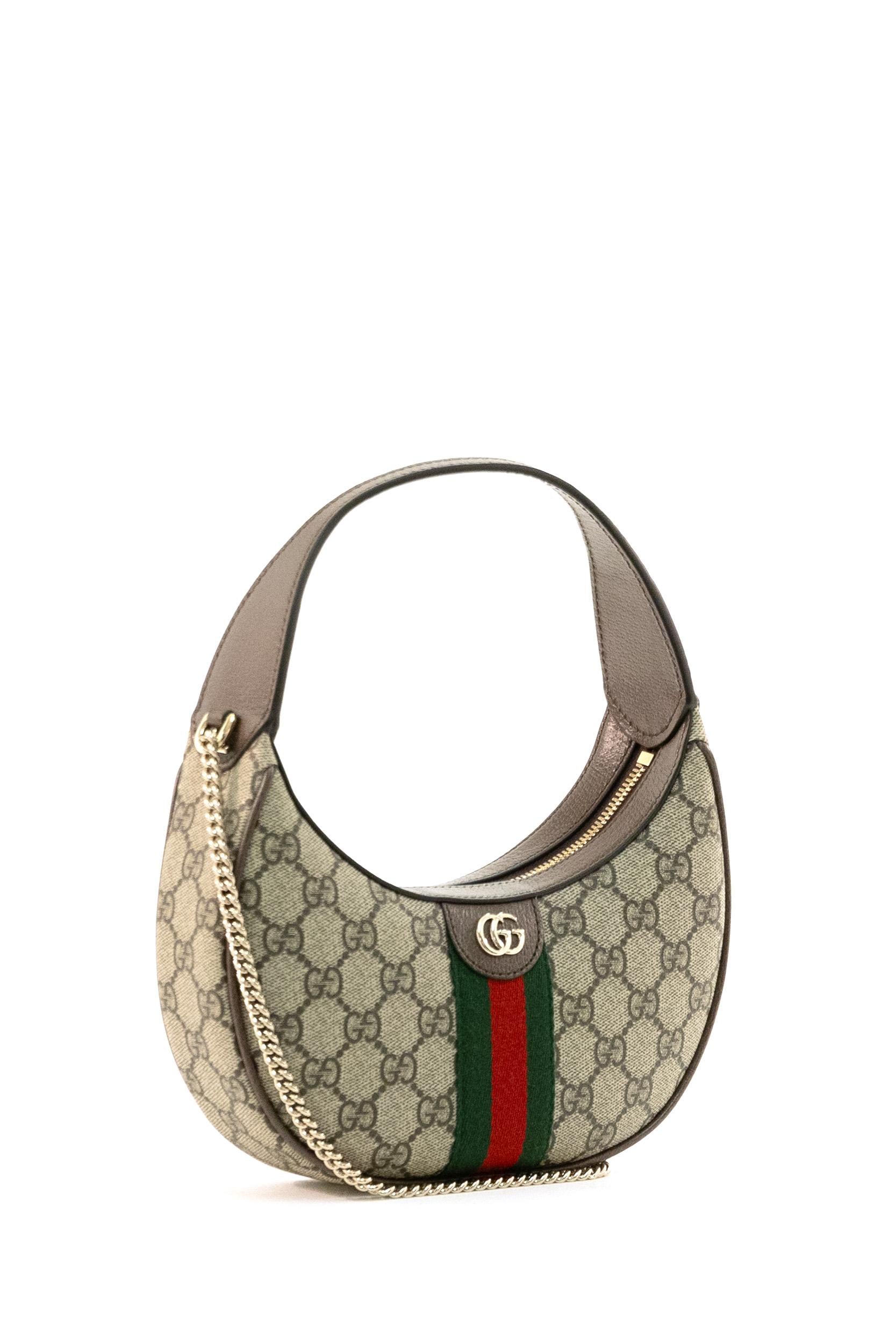 Borsa Ophidia in tessuto GG beige e marrone scuro<BR/> 838463 FAE0P 9746 GUCCI