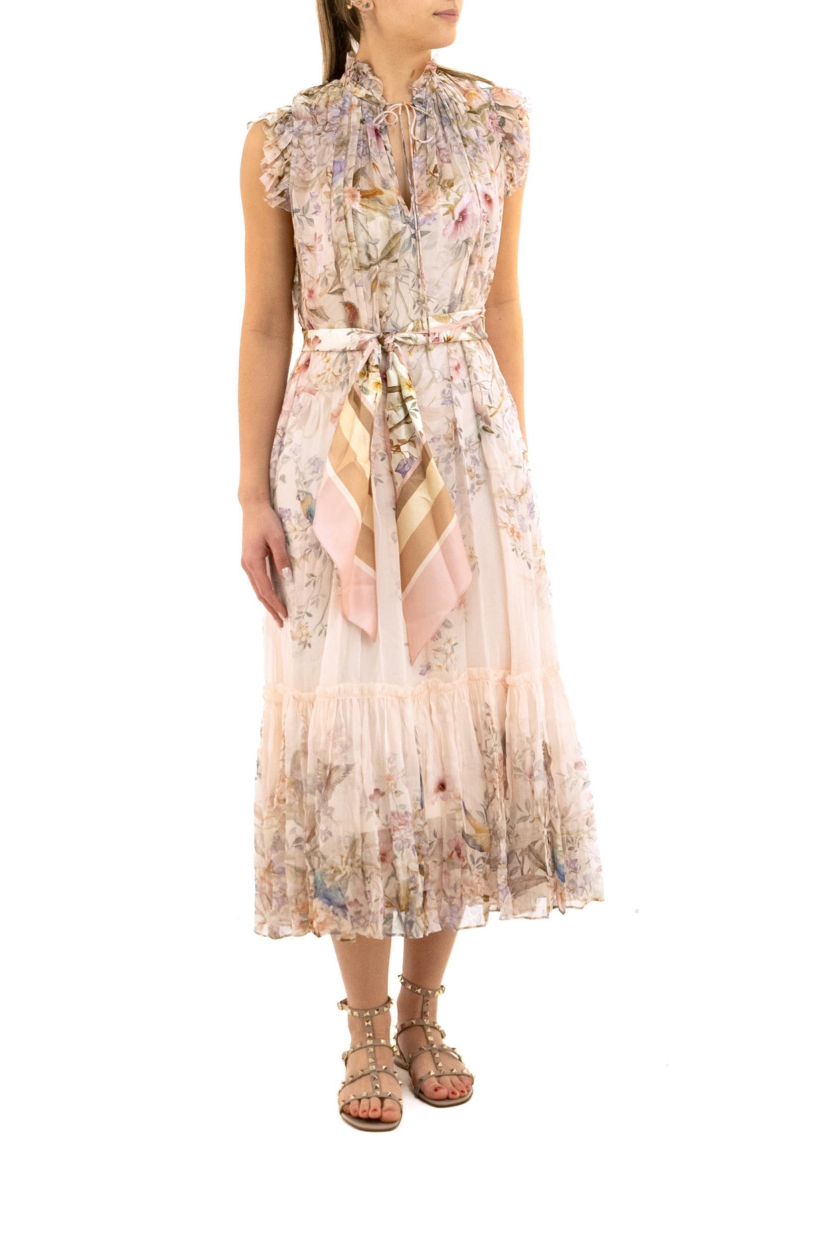 Abito Fluido Rebellion<BR/> 7280DC261 CREAM ZIMMERMANN