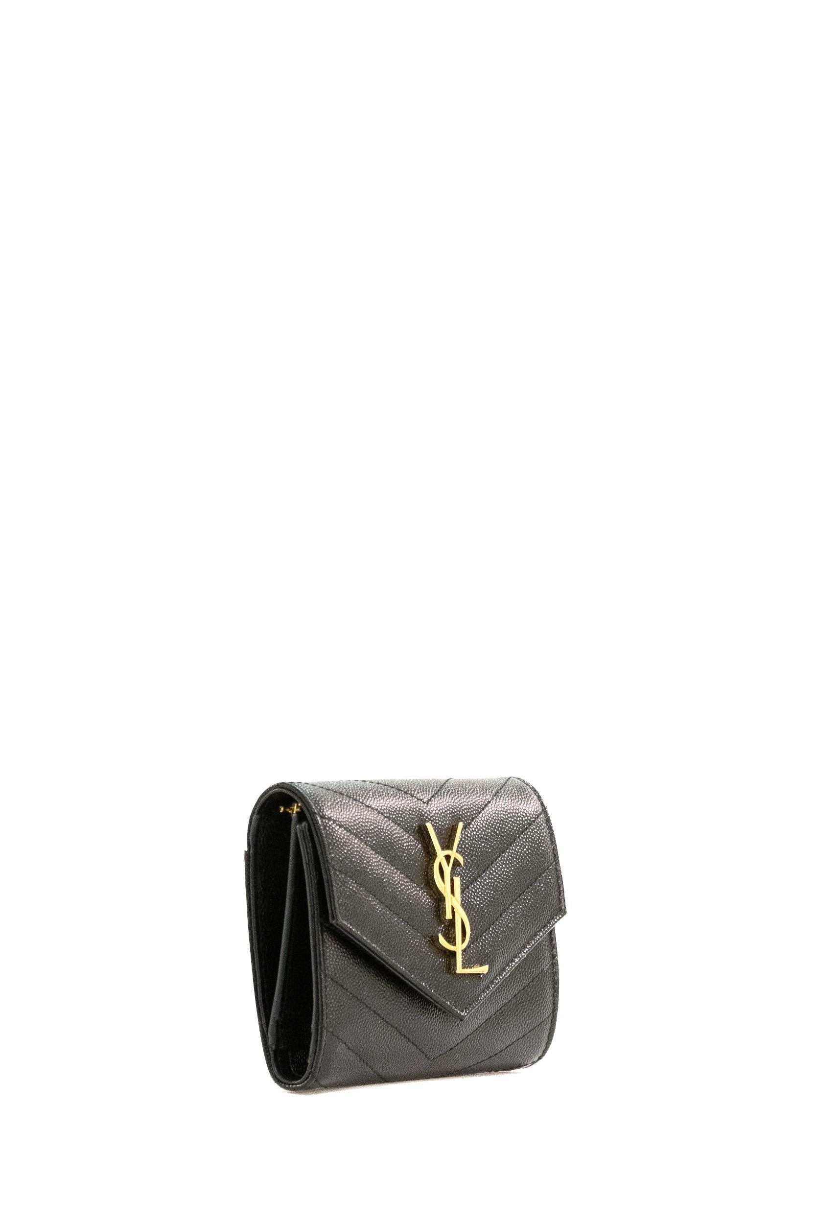 Portafoglio Cassandre<BR/> 403943 BOW01 1000 SAINT LAURENT