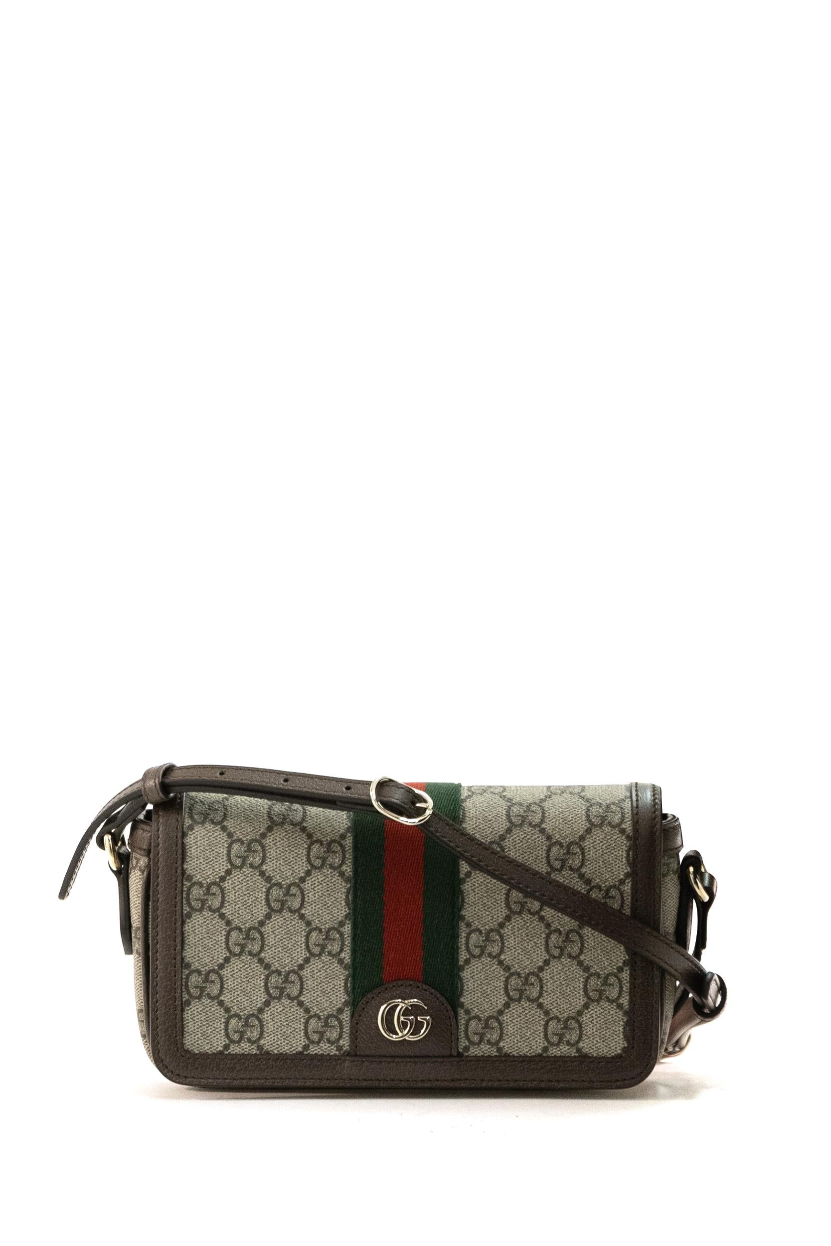 Mini Borsa a Spalla Ophidia in Tessuto GG<BR/> 838471 FAE0P 9746 GUCCI