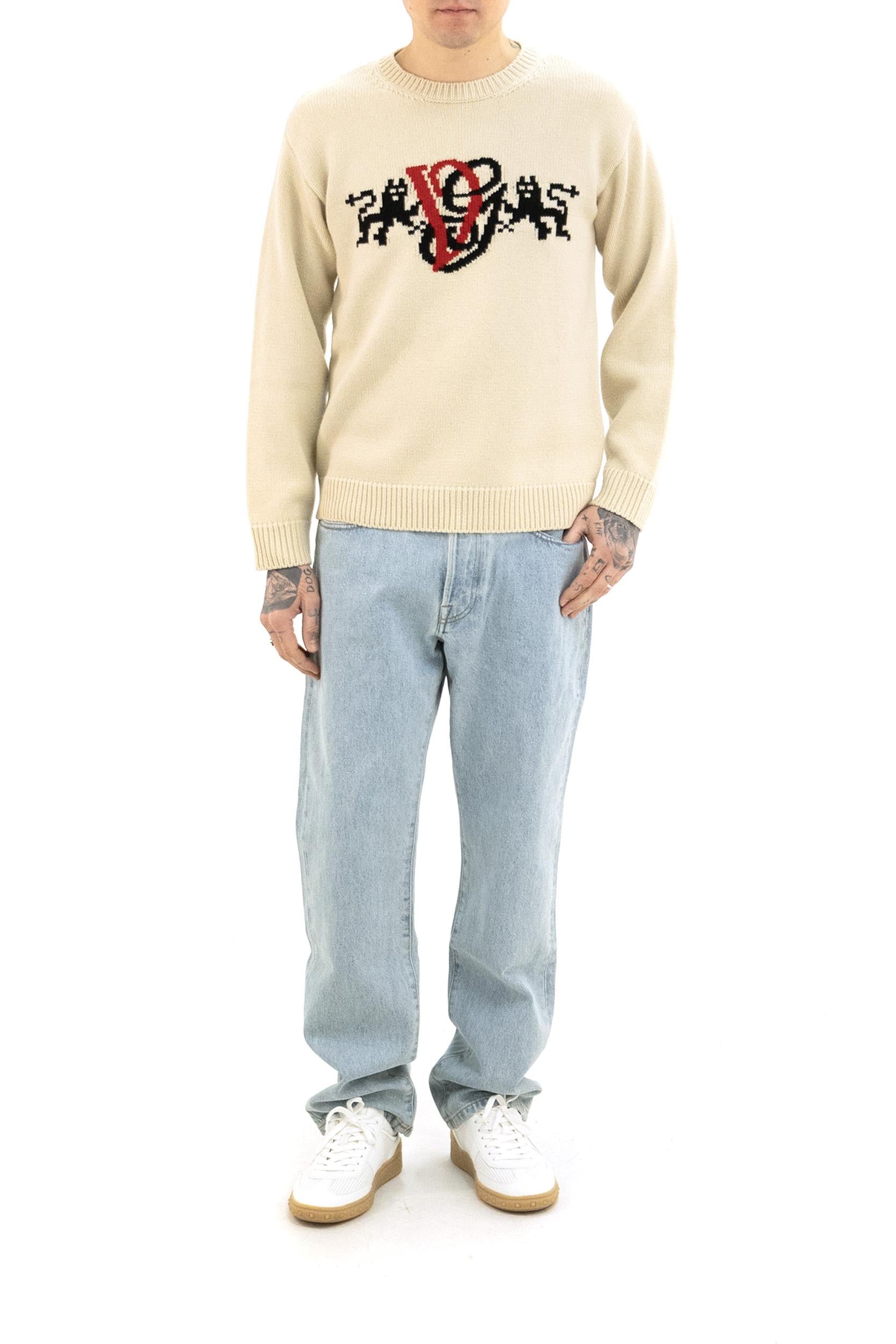 Pullover in Lana con Intarsio Vg<BR/> 8V3KC37BBBR 581 VALENTINO GARAVANI