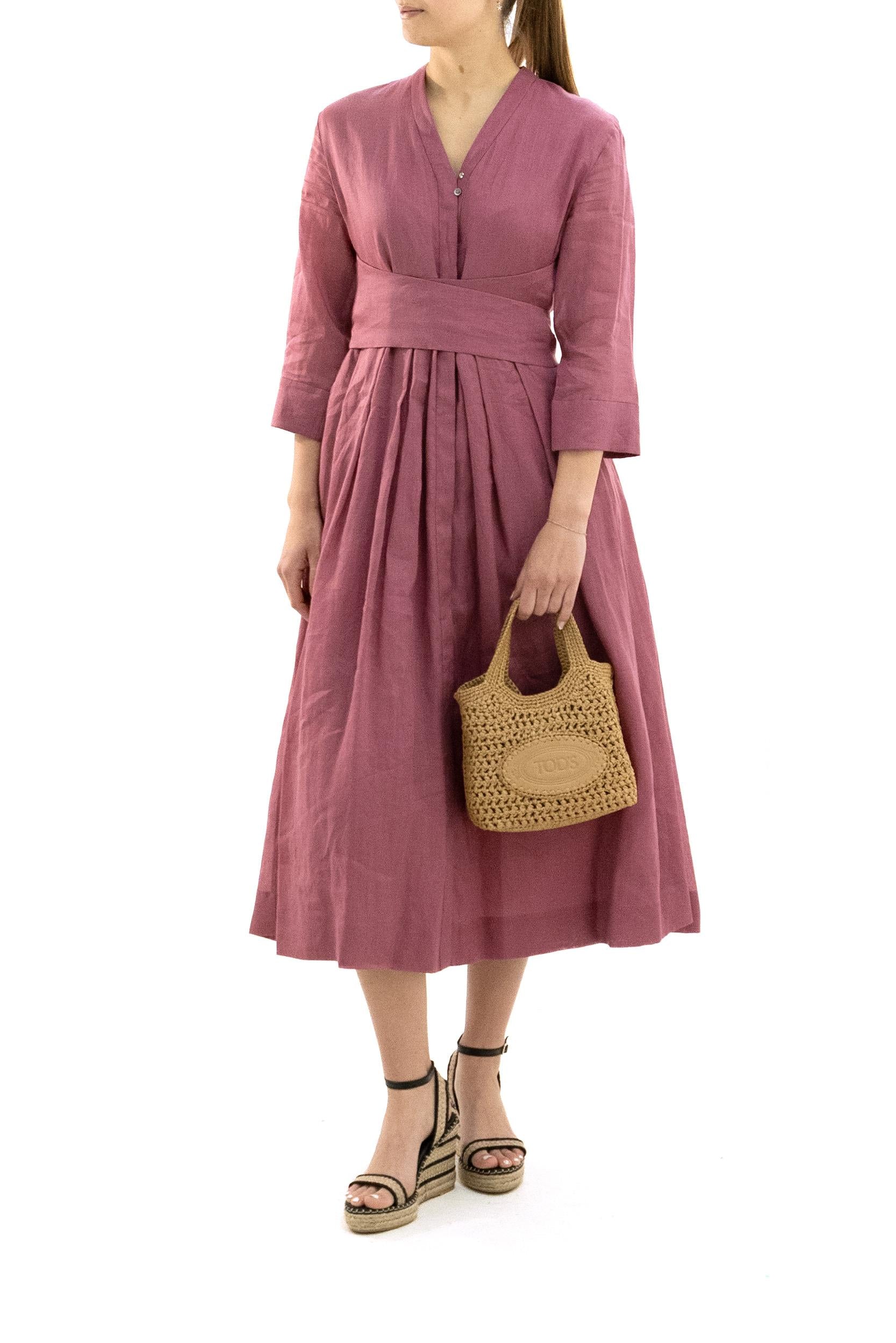Abito in tela ramiè color ciclamino<BR/> SMMCAMILLA 059 S MAX MARA