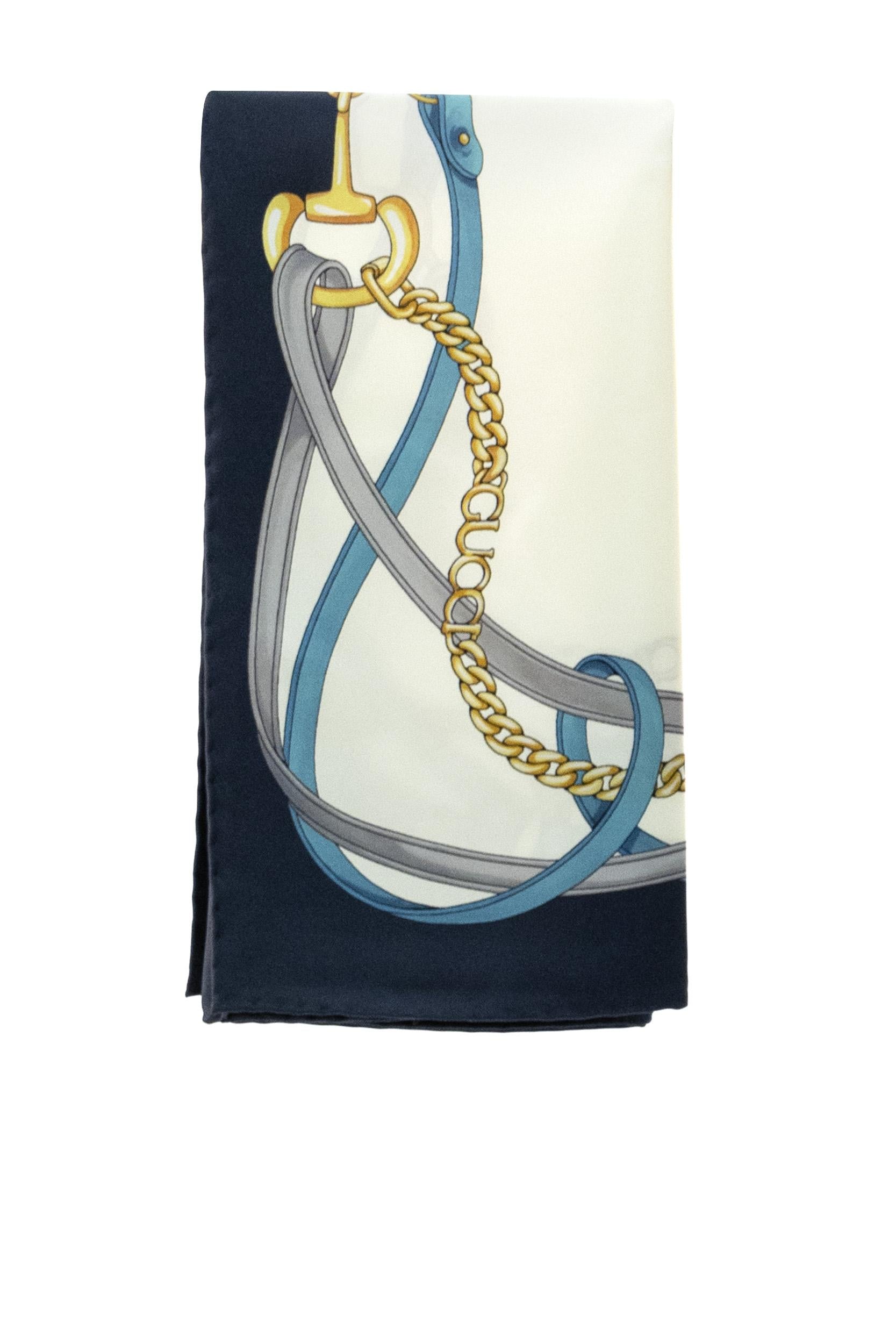 Carré in Twill di Seta Stampato<BR/> 857417 3G001 9168 GUCCI