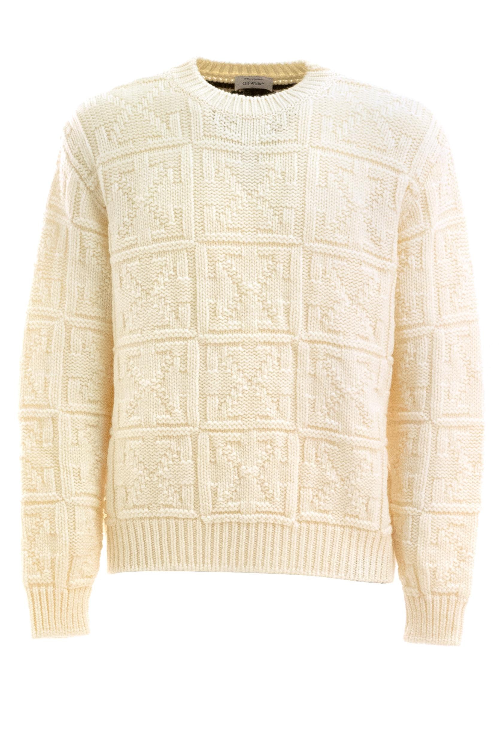 Pullover<BR/> OMHE20PF25KNI001 0B58 OFF WHITE